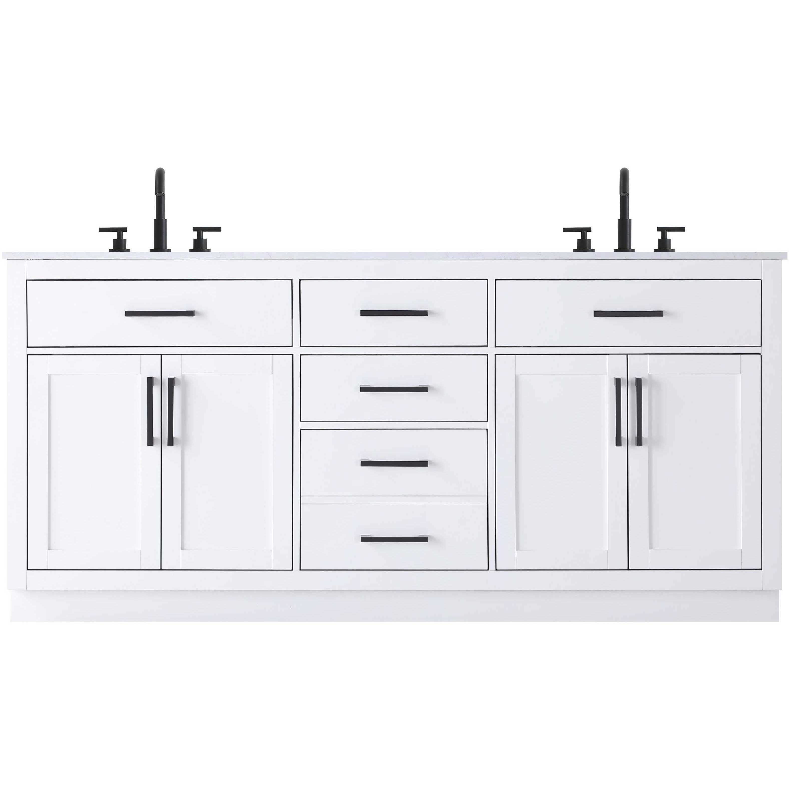 Alden 72 X 35 inch White Bathroom Vanity Cabinet
