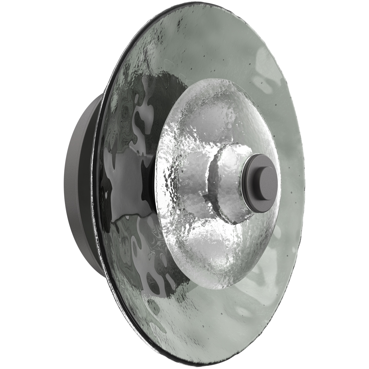 Atmosphere Cirrus LED Graphite Sconce/Flush Mount Ceiling Light in 3000K LED, Smoke Granite, Large