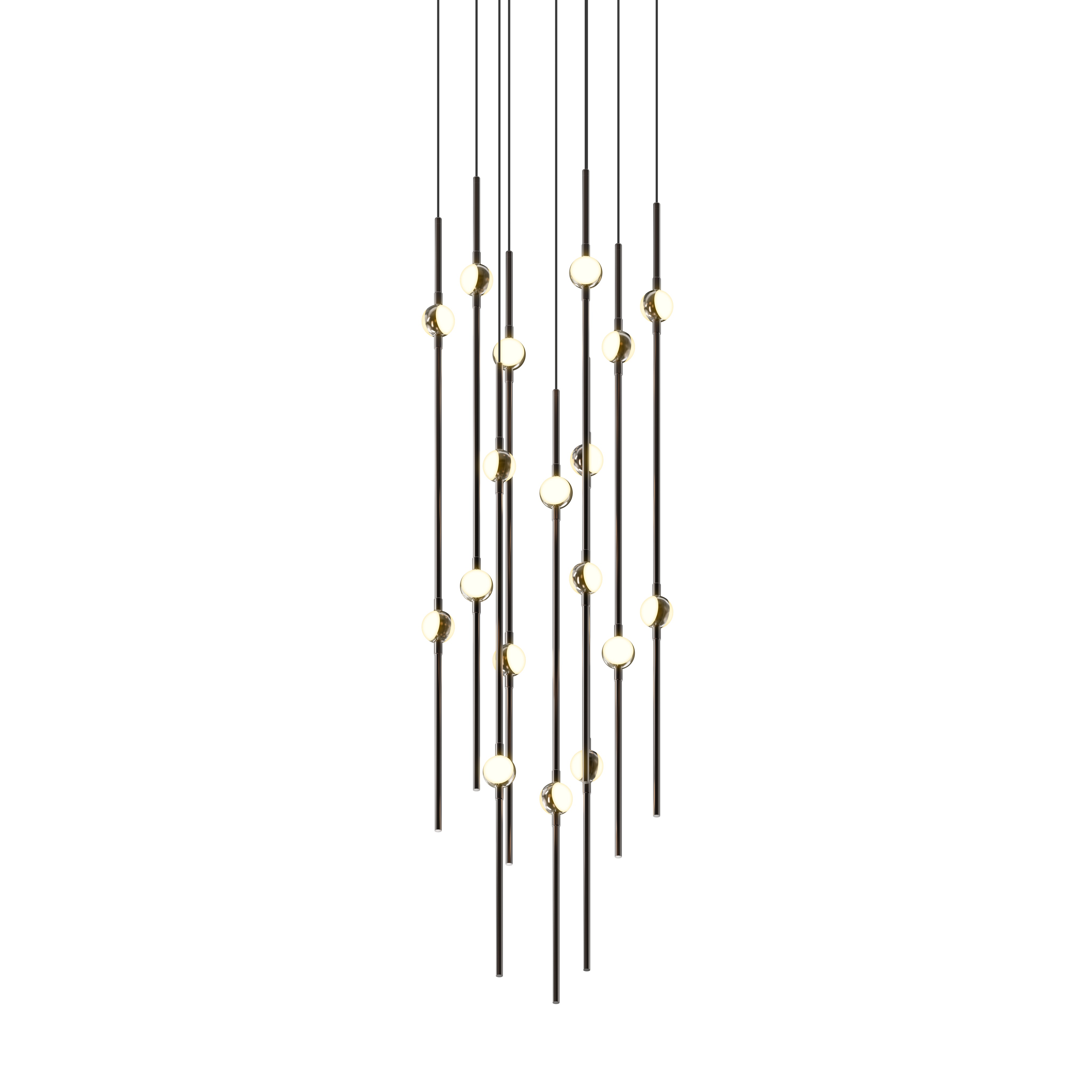 Constellation Aries LED 11.5 inch Espresso Black Pendant Ceiling Light in 3000K, White Optical Acrylic, 10 FT. Cord