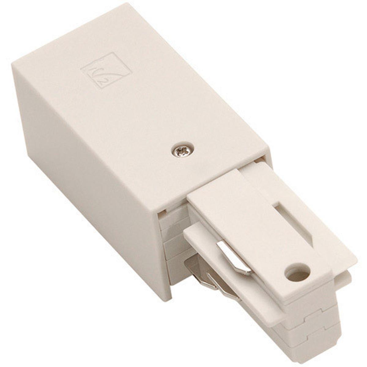 Live End Connector 1 Light 277 White Track Accessory Ceiling Light