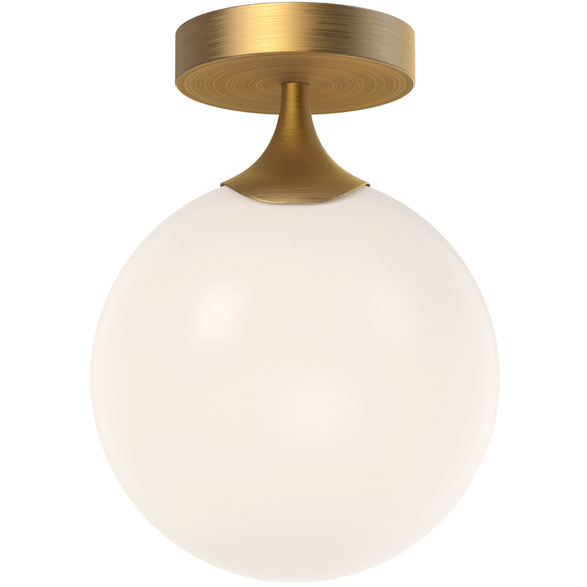Alora Mood Nouveau 1 Light 7.88 inch Aged Gold Flush Mount Ceiling Light