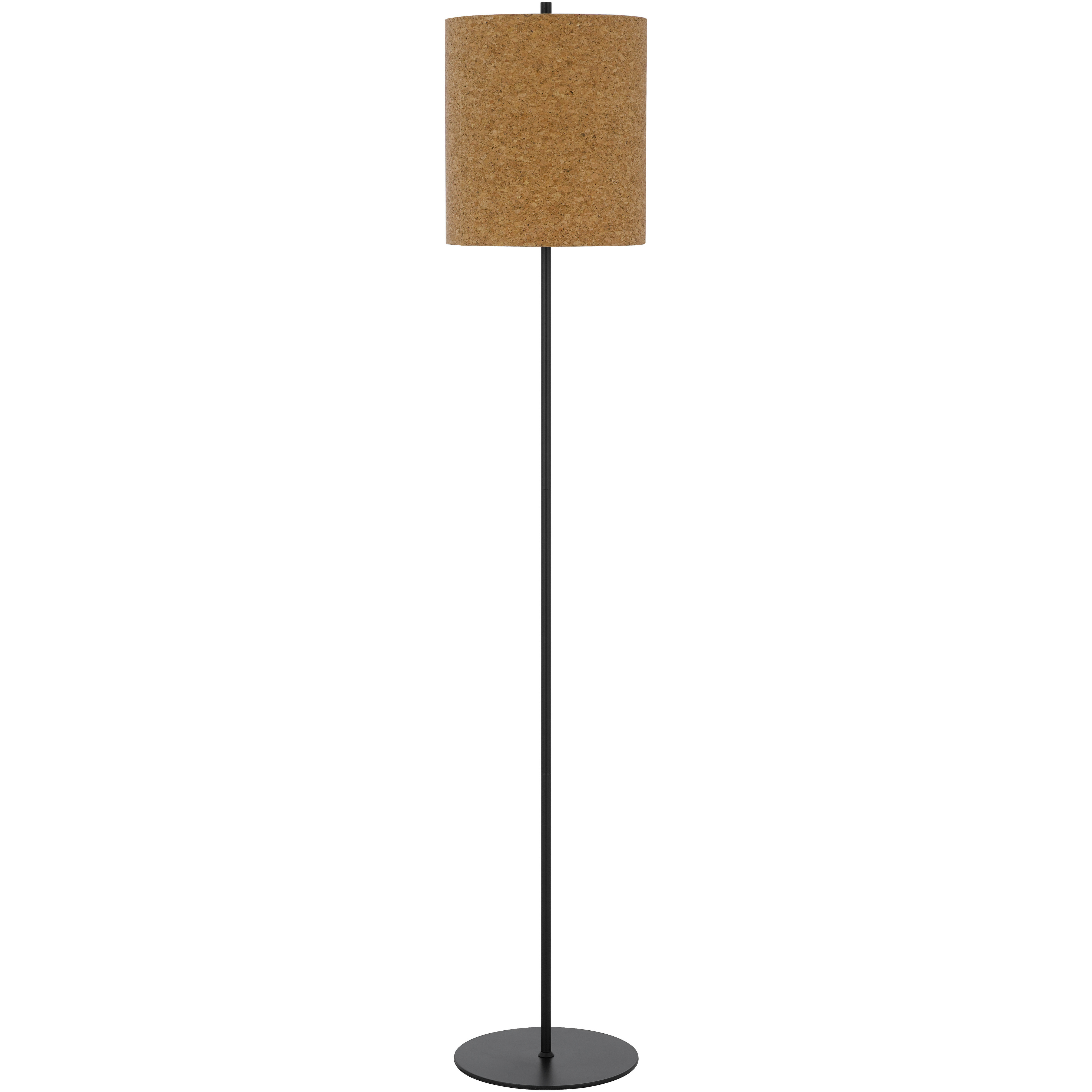 Pole 62.5 inch 100.00 watt Black Floor Lamp Portable Light