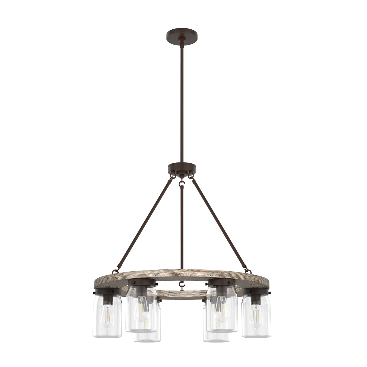 Devon Park 6 Light 26.5 inch Onyx Bengal Chandelier Ceiling Light
