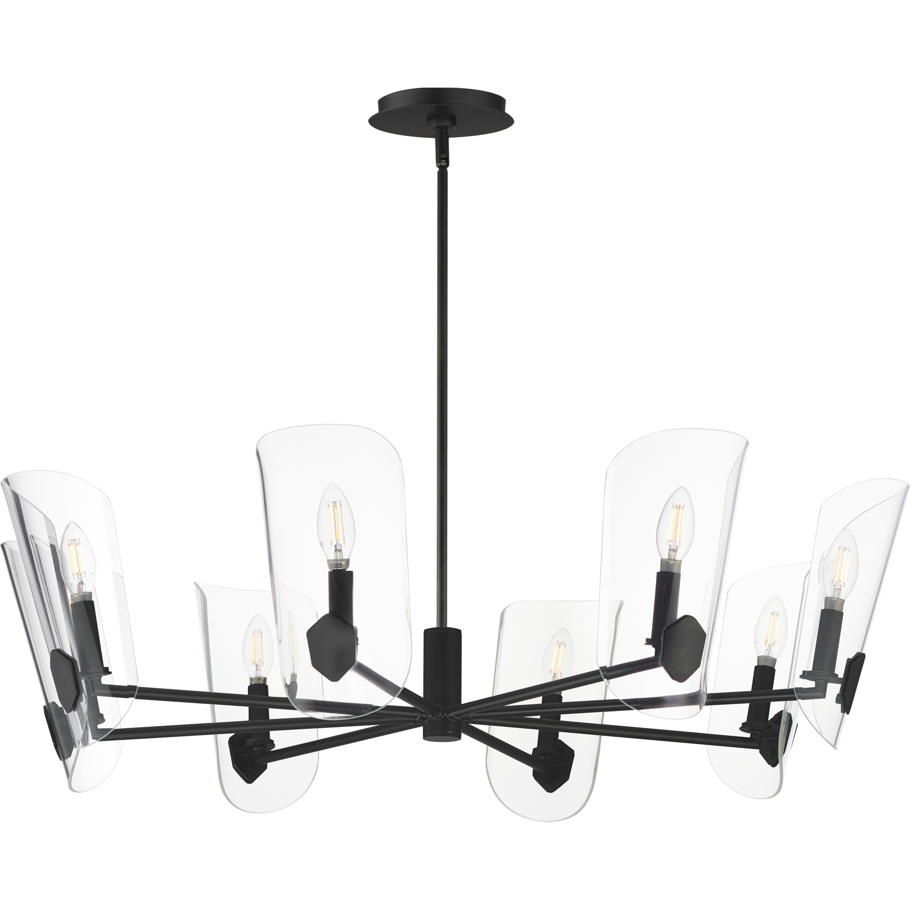 Armory 8 Light 35.75 inch Black Chandelier Ceiling Light