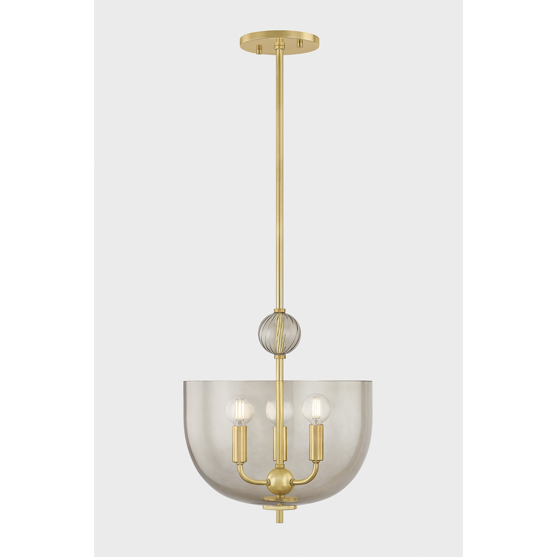 Arianne 3 Light 13 inch Aged Brass Indoor Lantern Ceiling Light