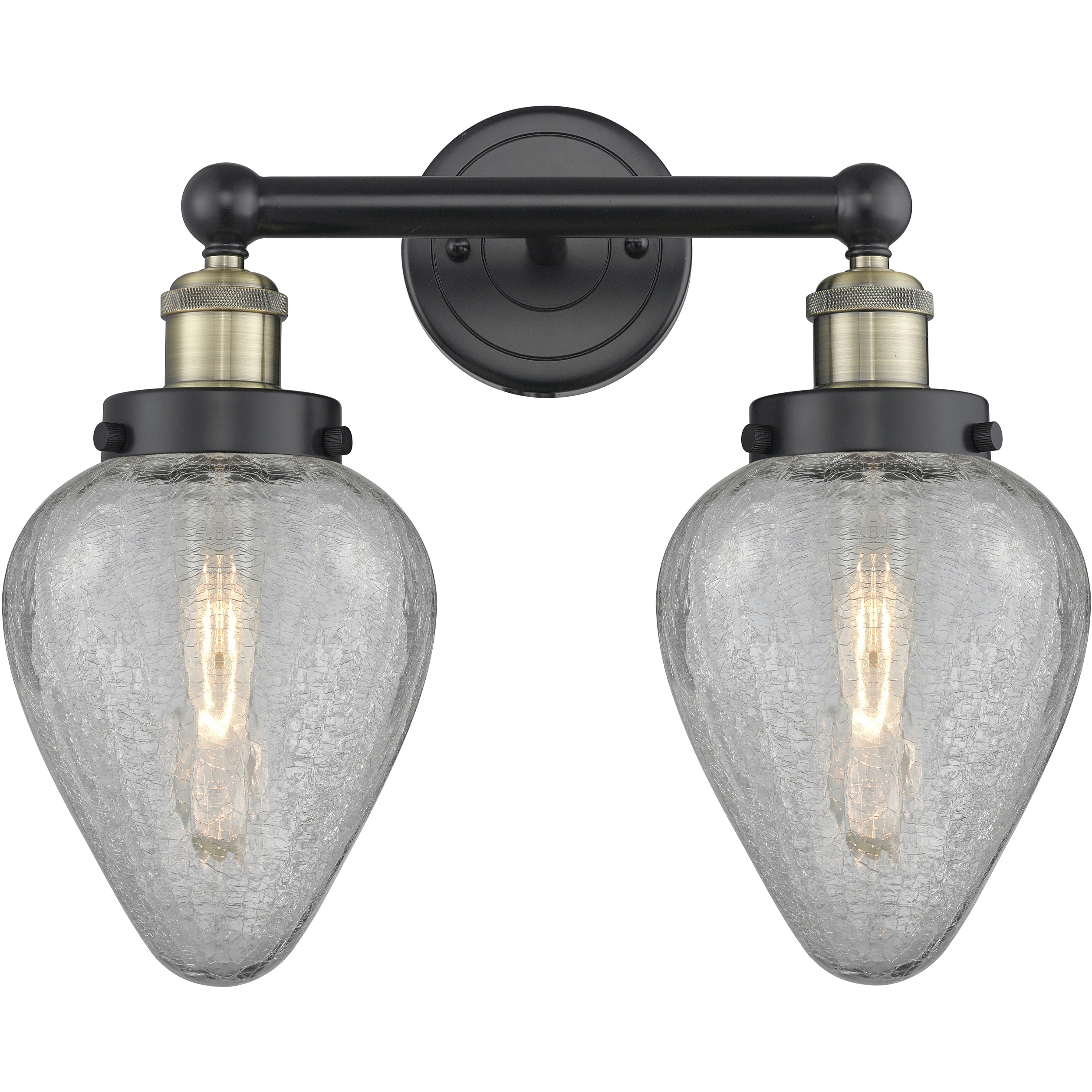 Geneseo 2 Light 15 inch Black Antique Brass Bath Vanity Light Wall Light