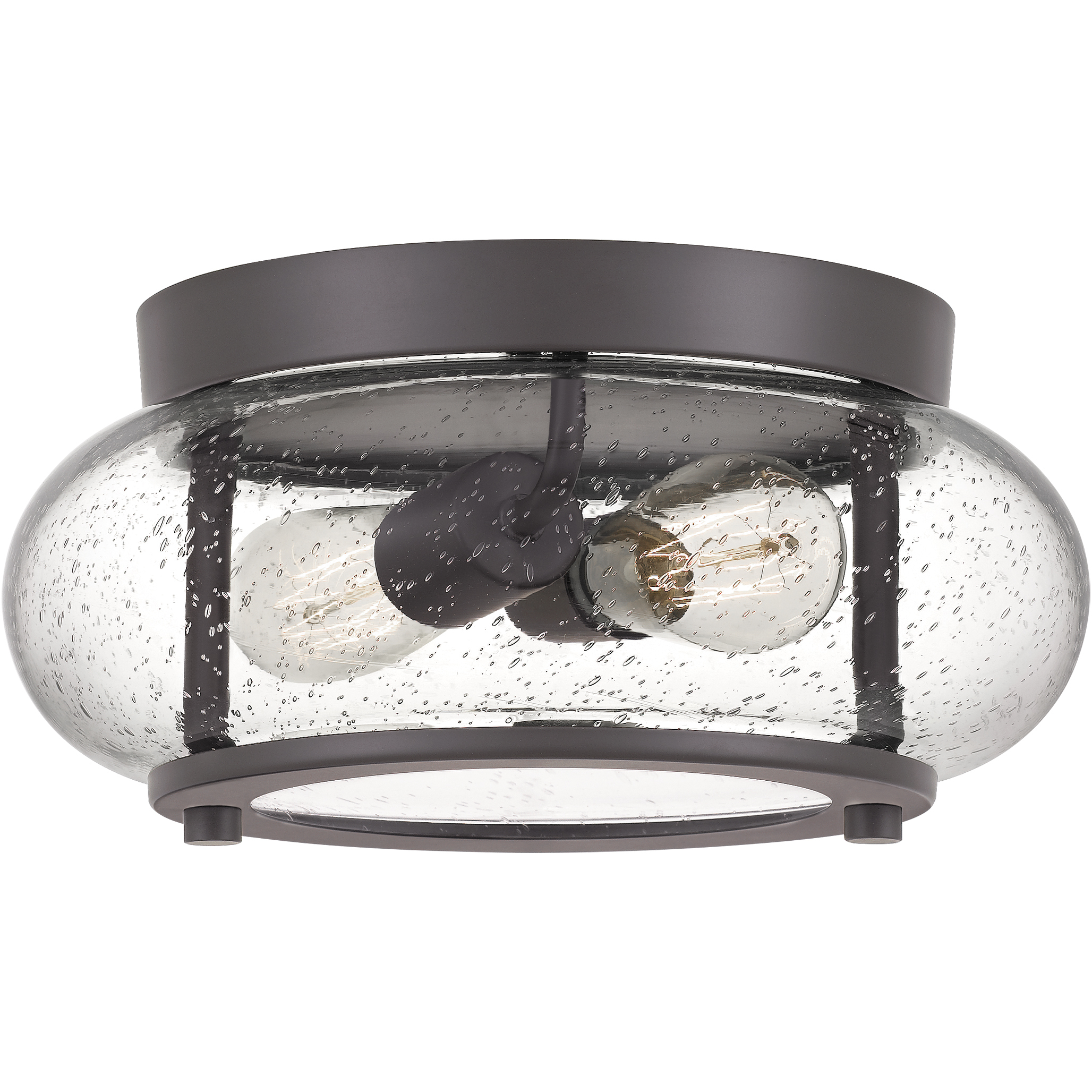 Trilogy 2 Light 12 inch Old Bronze Flush Mount Ceiling Light