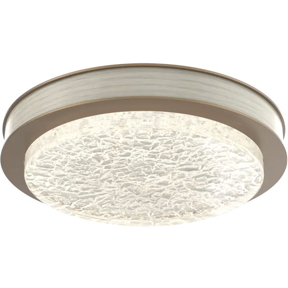 Iris LED 12 inch Novel Brass with Light Ash Sconce & Flush Mount Wall Light in 3000K LED, Novel Brass with Light Oak