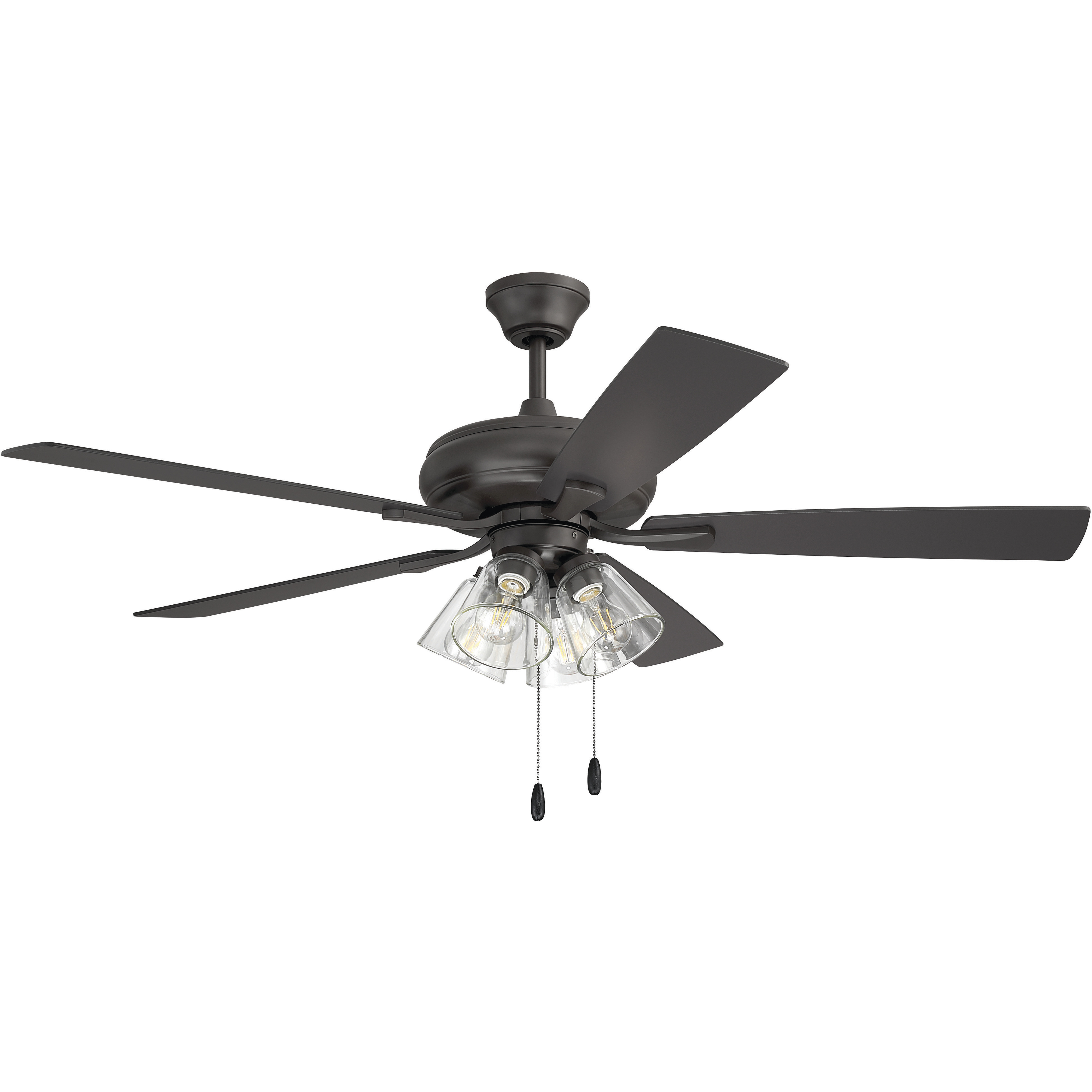 Eos 52 inch Classic Bronze with Classic Bronze/Walnut Blades Ceiling Fan
