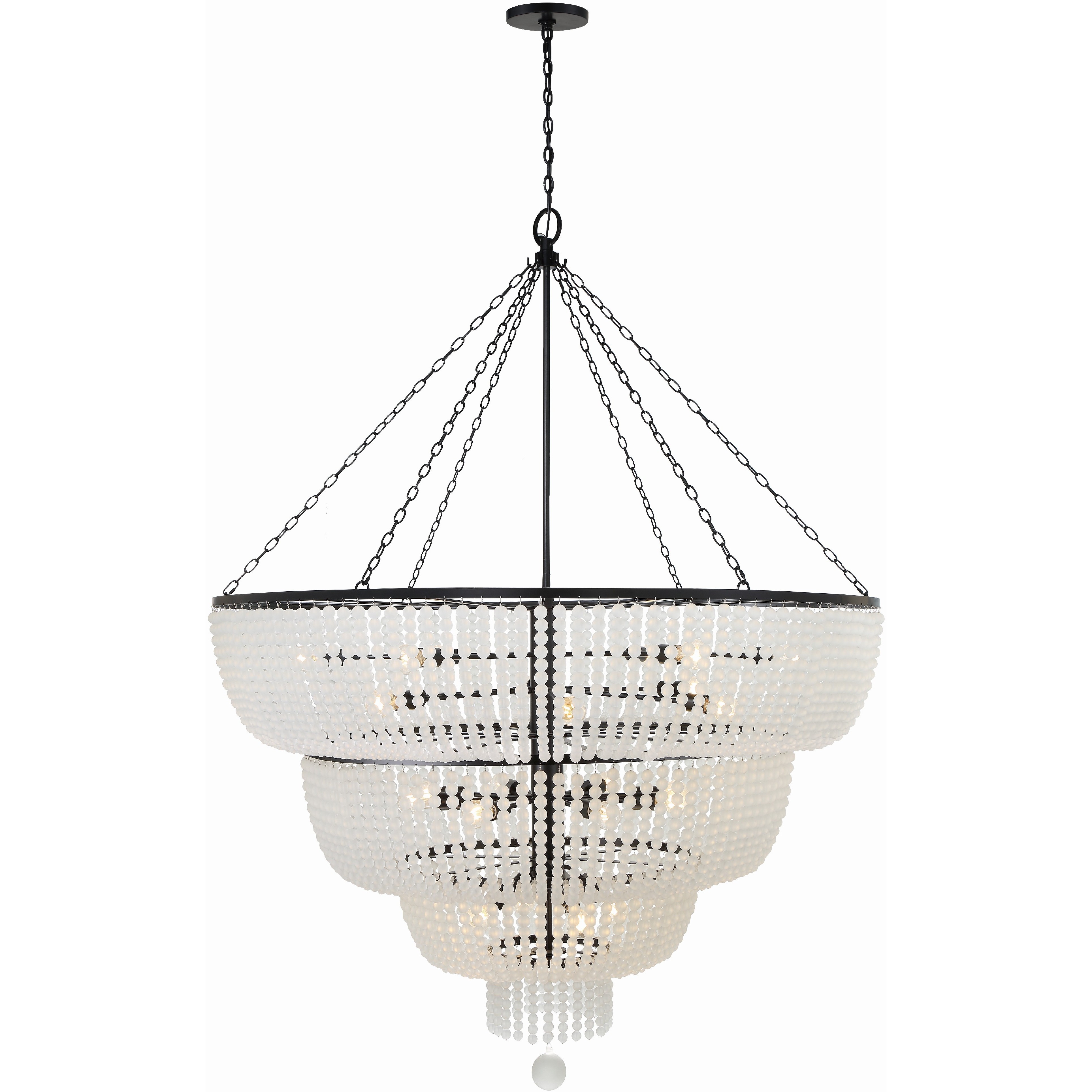 Rylee 24 Light 60 inch Matte Black Chandelier Ceiling Light