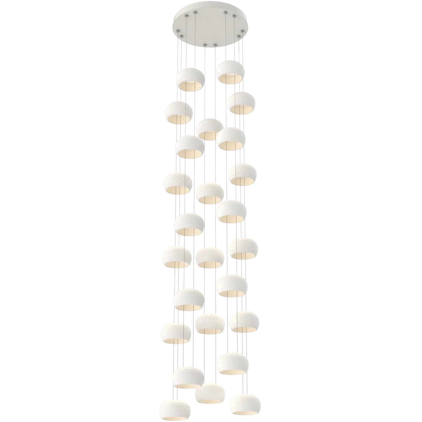 Torno LED 20 inch Salt White with Chalk Stack Multi-Pendant Ceiling Light