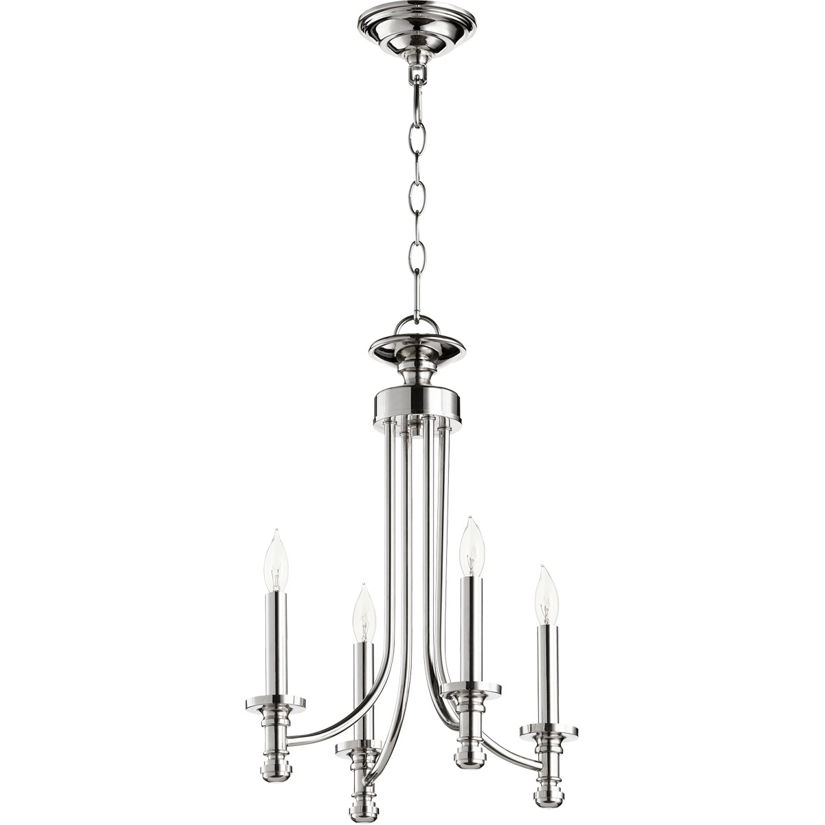 Rossington 4 Light 14 inch Polished Nickel Chandelier Ceiling Light