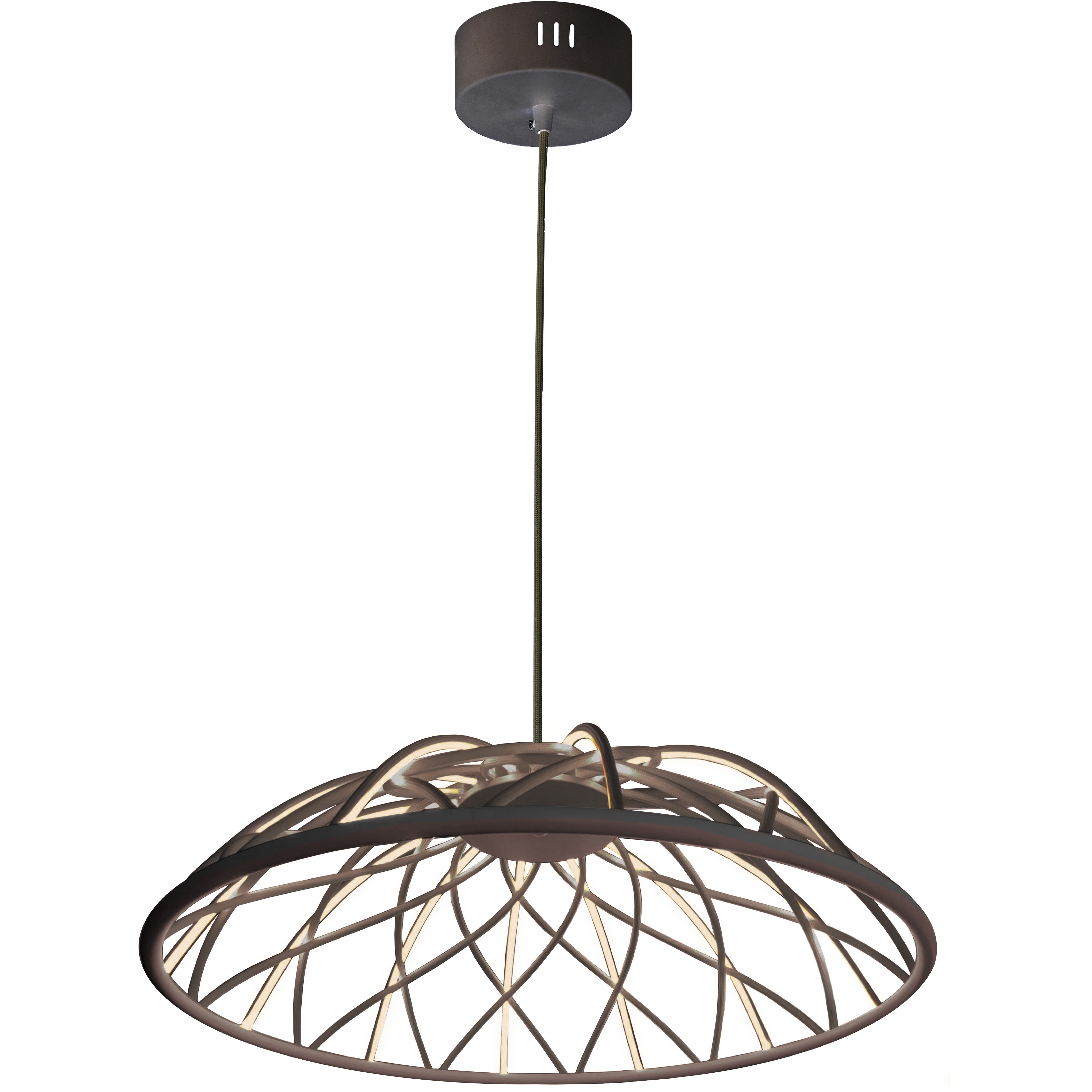 Pakuna LED 20 inch Matte Black Pendant Ceiling Light