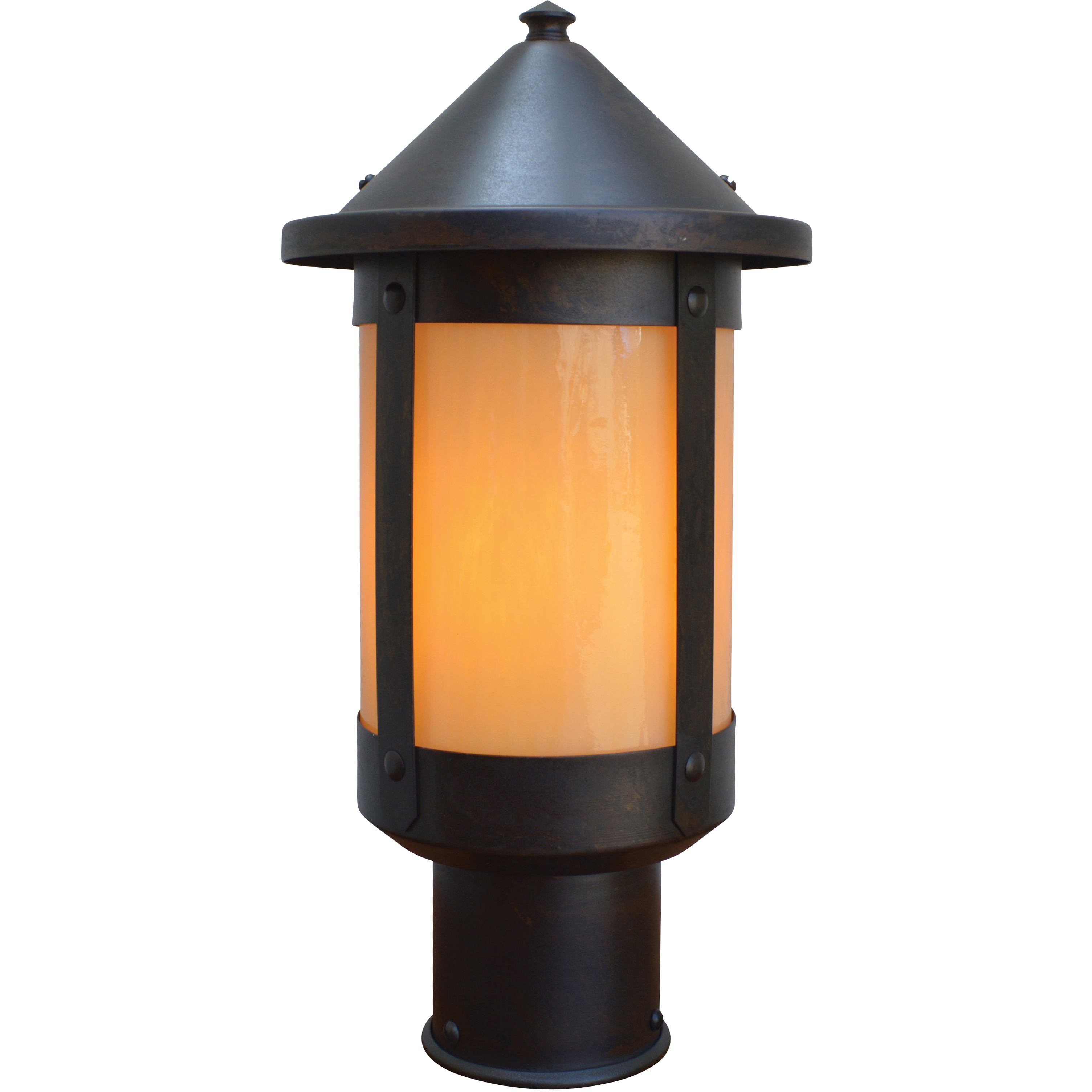 Berkeley 1 Light 11.25 inch Verdigris Patina Post Mount in Cream