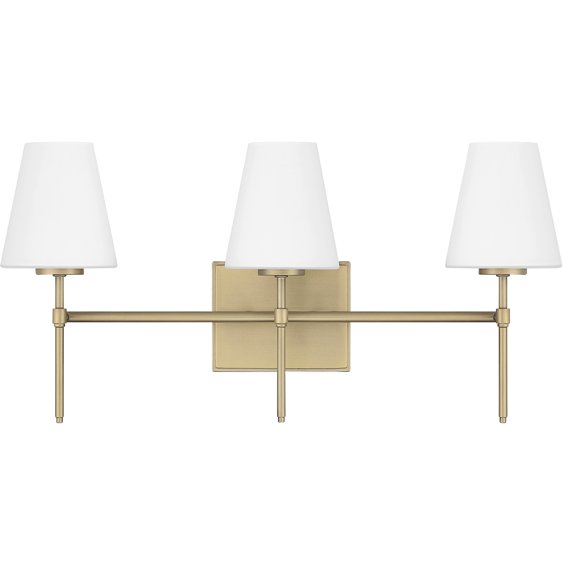 Camelia Stem 3 Light 24 inch Luxe Gold Bath Vanity Wall Light, Medium