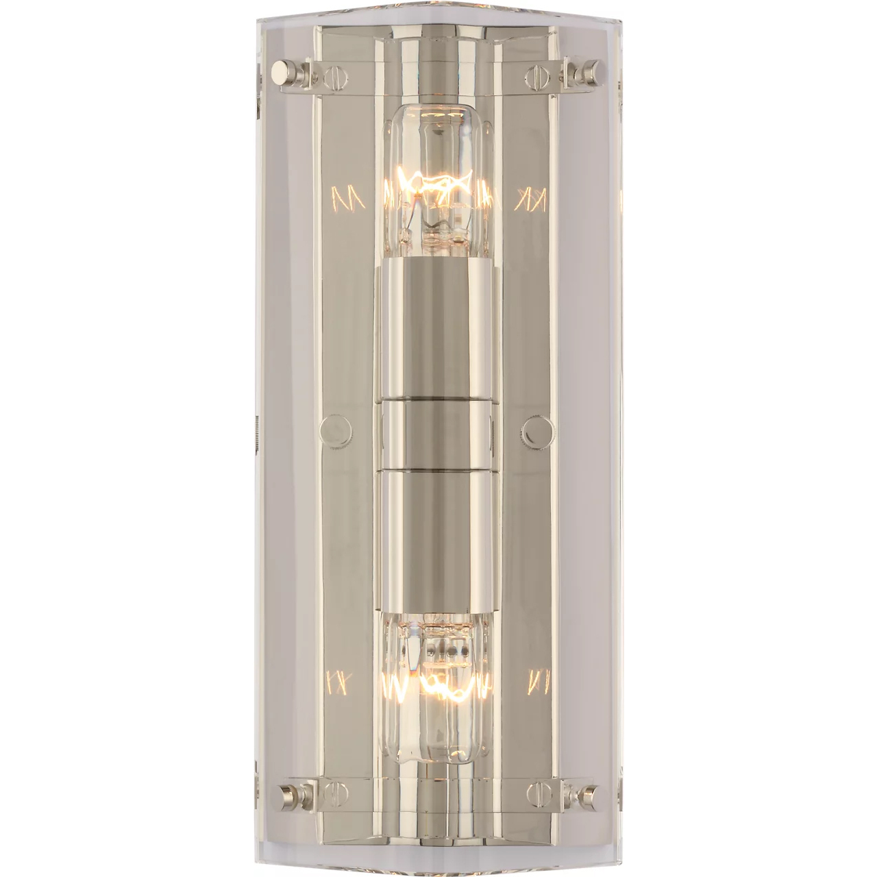 AERIN Clayton 2 Light 5.5 inch Crystal and Polished Nickel Wall Sconce Wall Light in Crystal with Polished Nickel