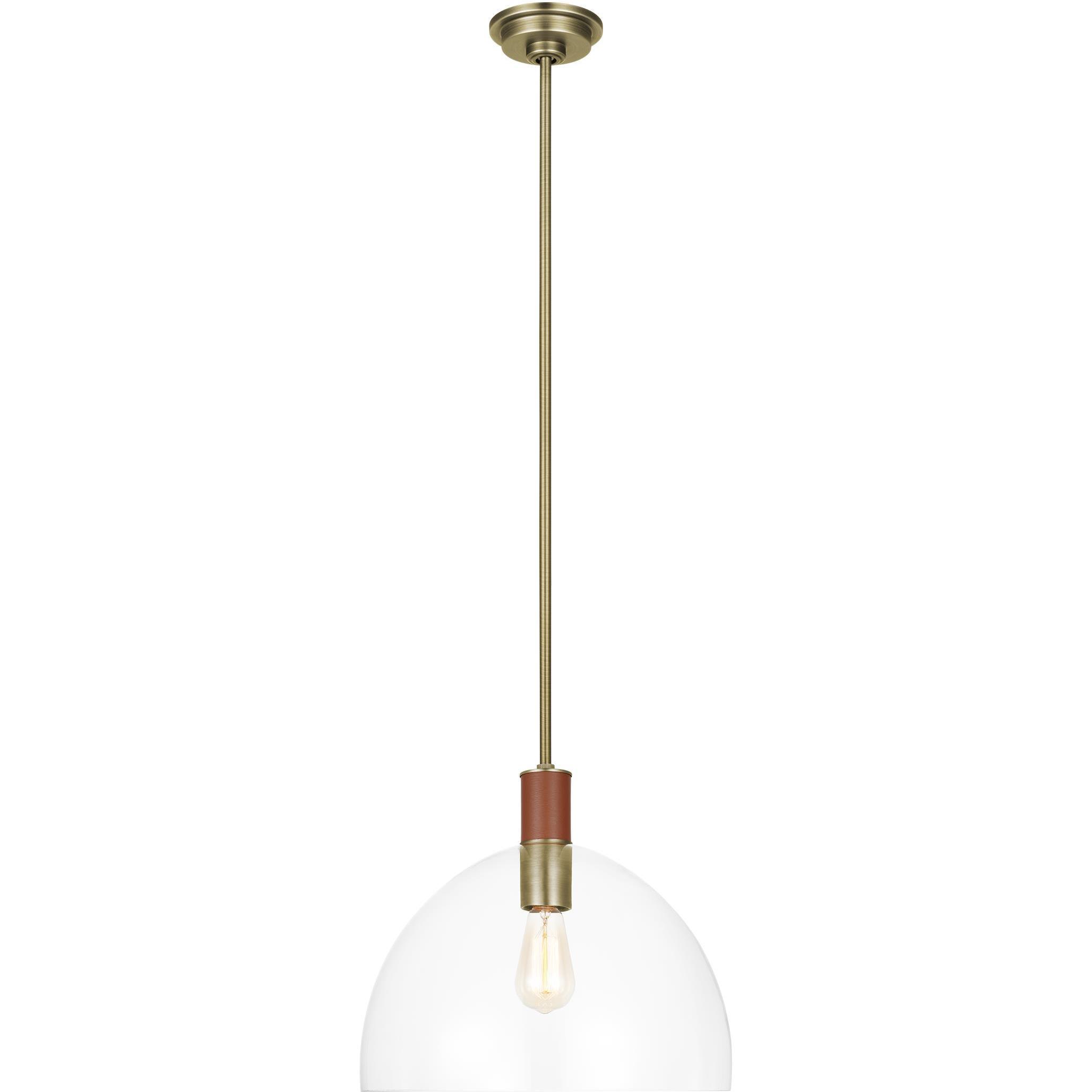 Hadley 1 Light 15 inch Time Worn Brass Pendant Ceiling Light