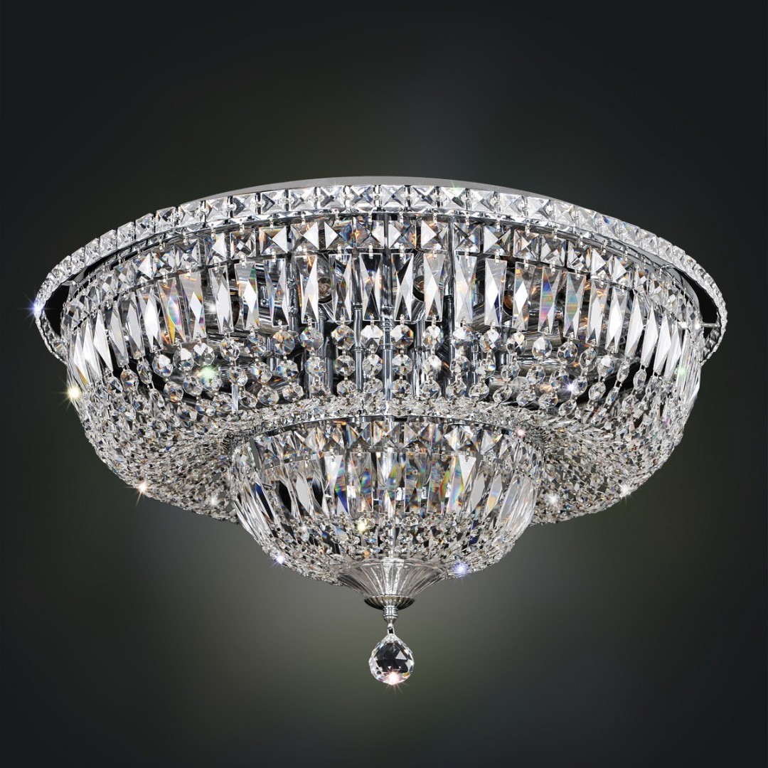 Betti 16 Light 24 inch Chrome Flush Mount Ceiling Light