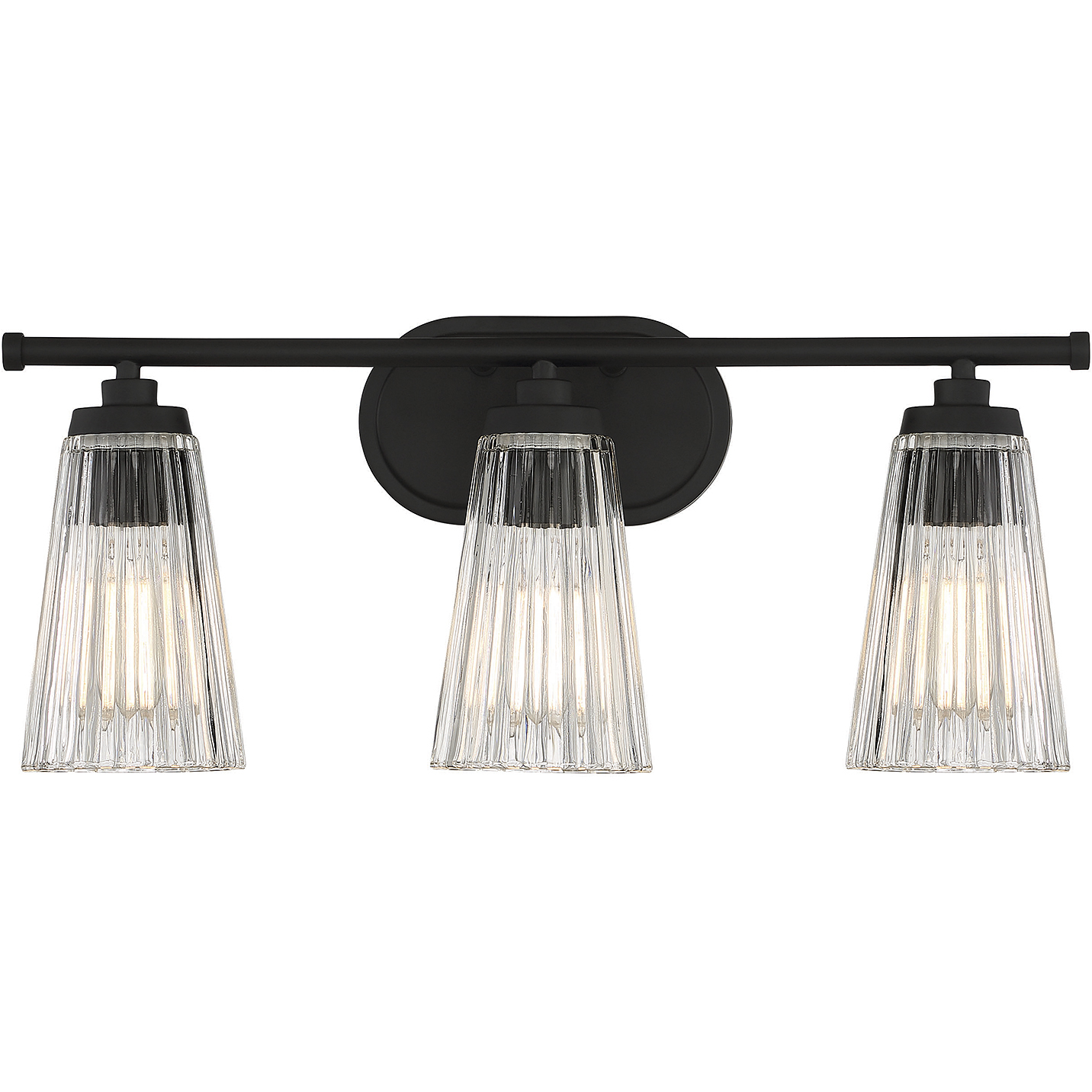 Chantilly 3 Light 22 inch Black Bathroom Vanity Light Wall Light, Essentials
