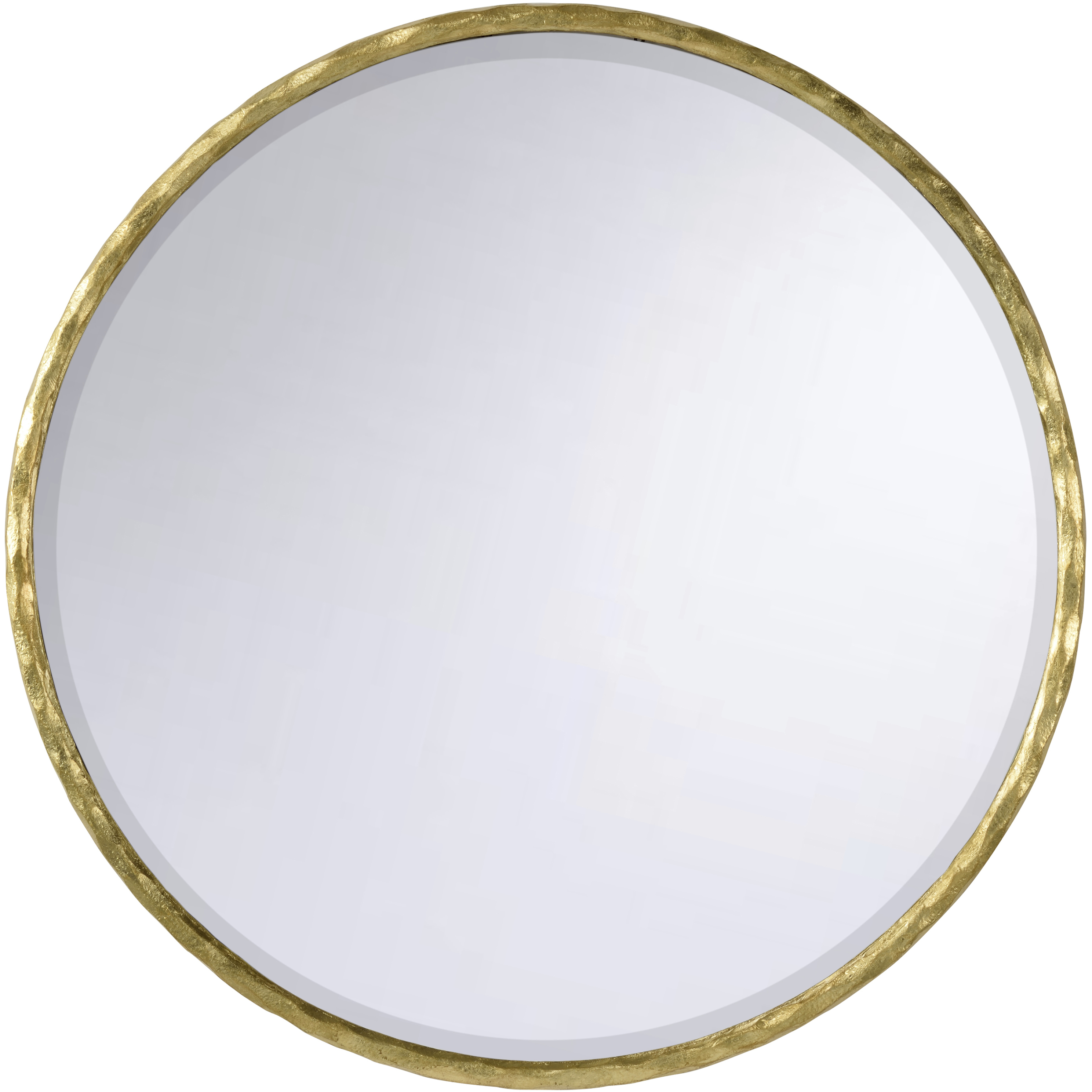 Hand Hammered 46.5 X 46.5 inch Gold Mirror, Large