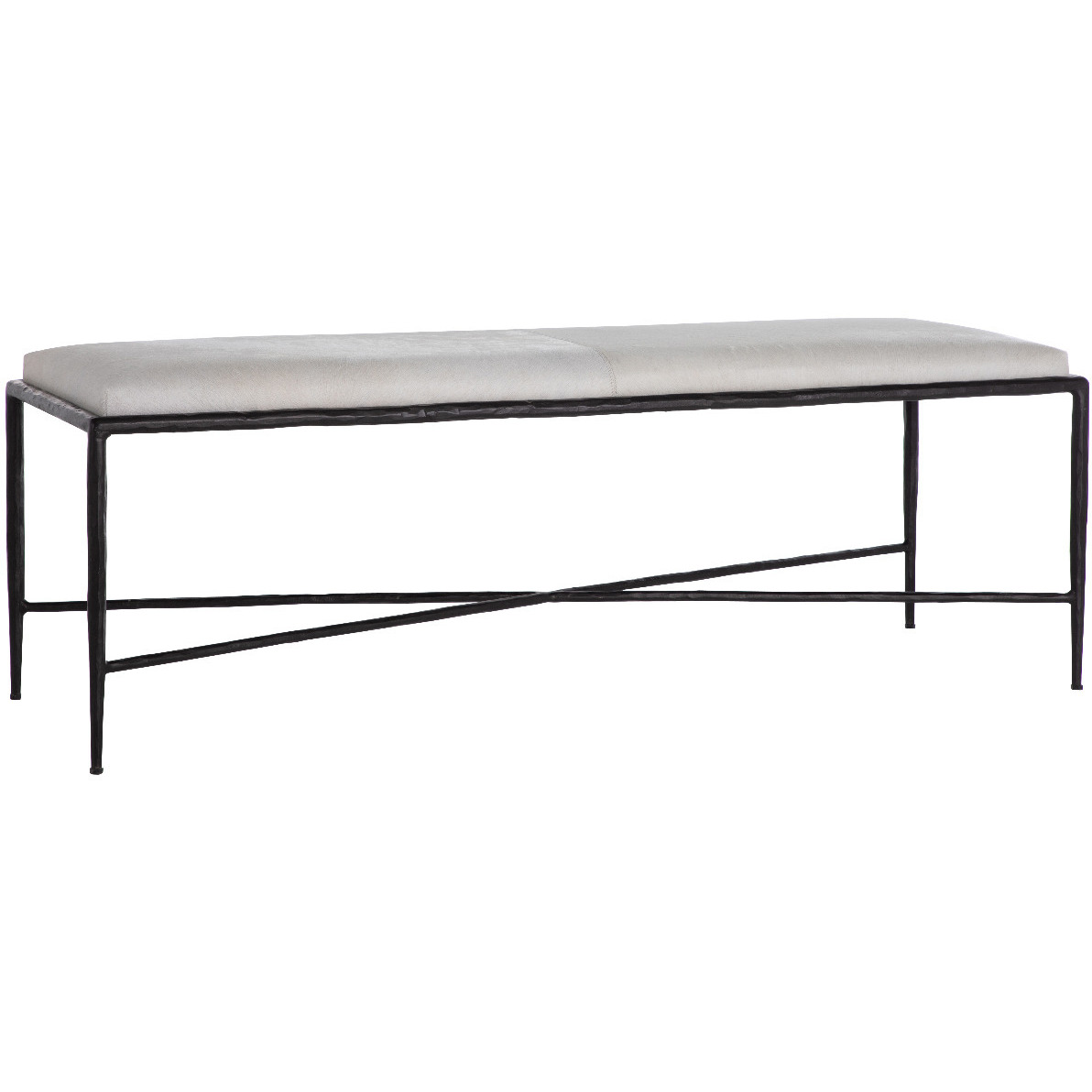 Devoe Natural Ivory Hide / Gunmetal Bronze Bench