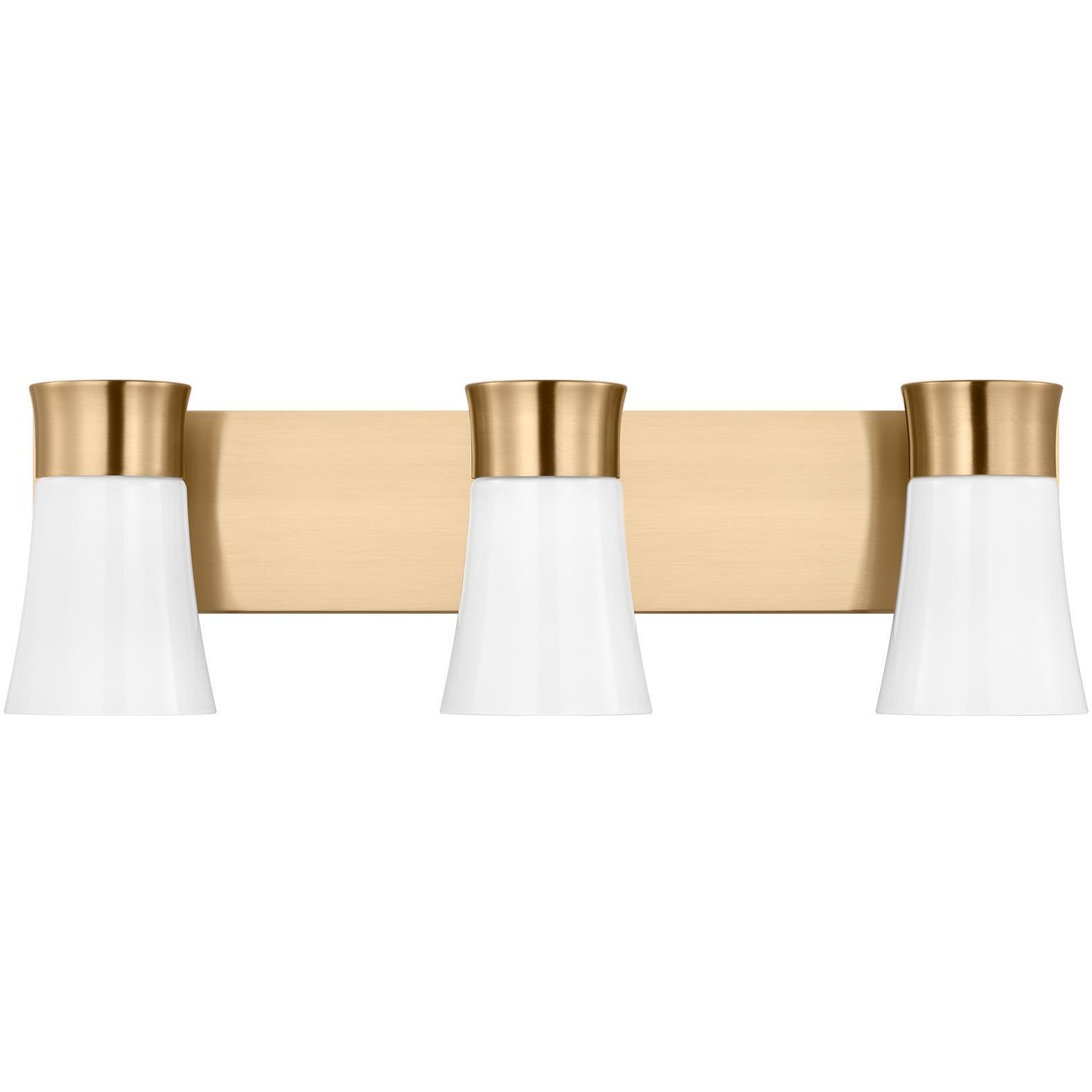 Drew & Jonathan Scott Roy 3 Light 23 inch Satin Brass Vanity Light Wall Light