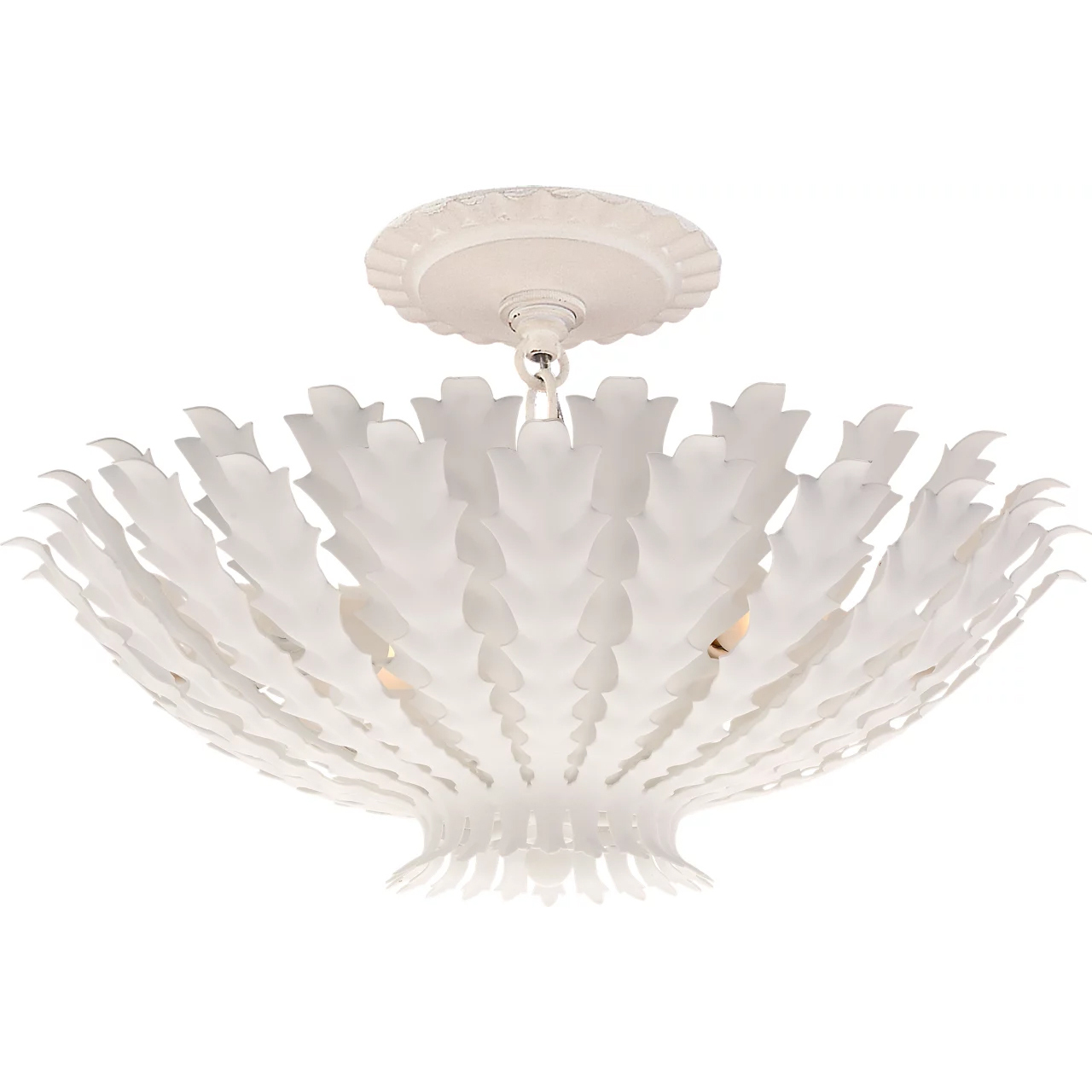AERIN Hampton 3 Light 16.75 inch Plaster White Chandelier Ceiling Light, Small