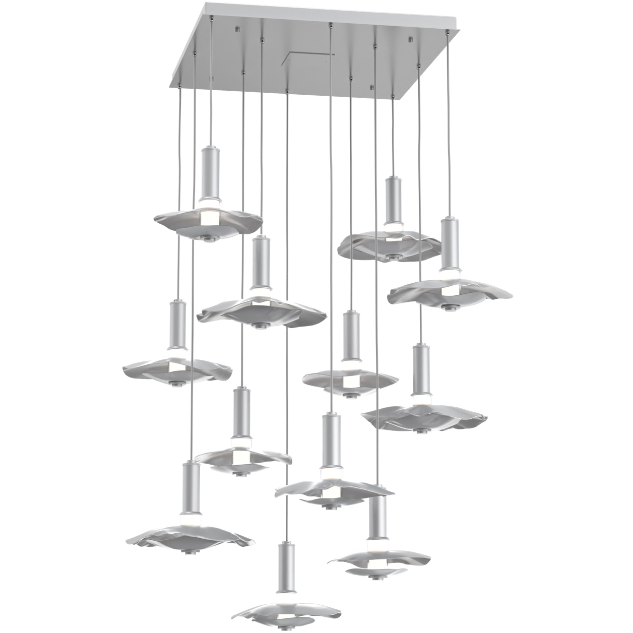Cumulus LED 43.5 inch Classic Silver Multi-Pendant Ceiling Light