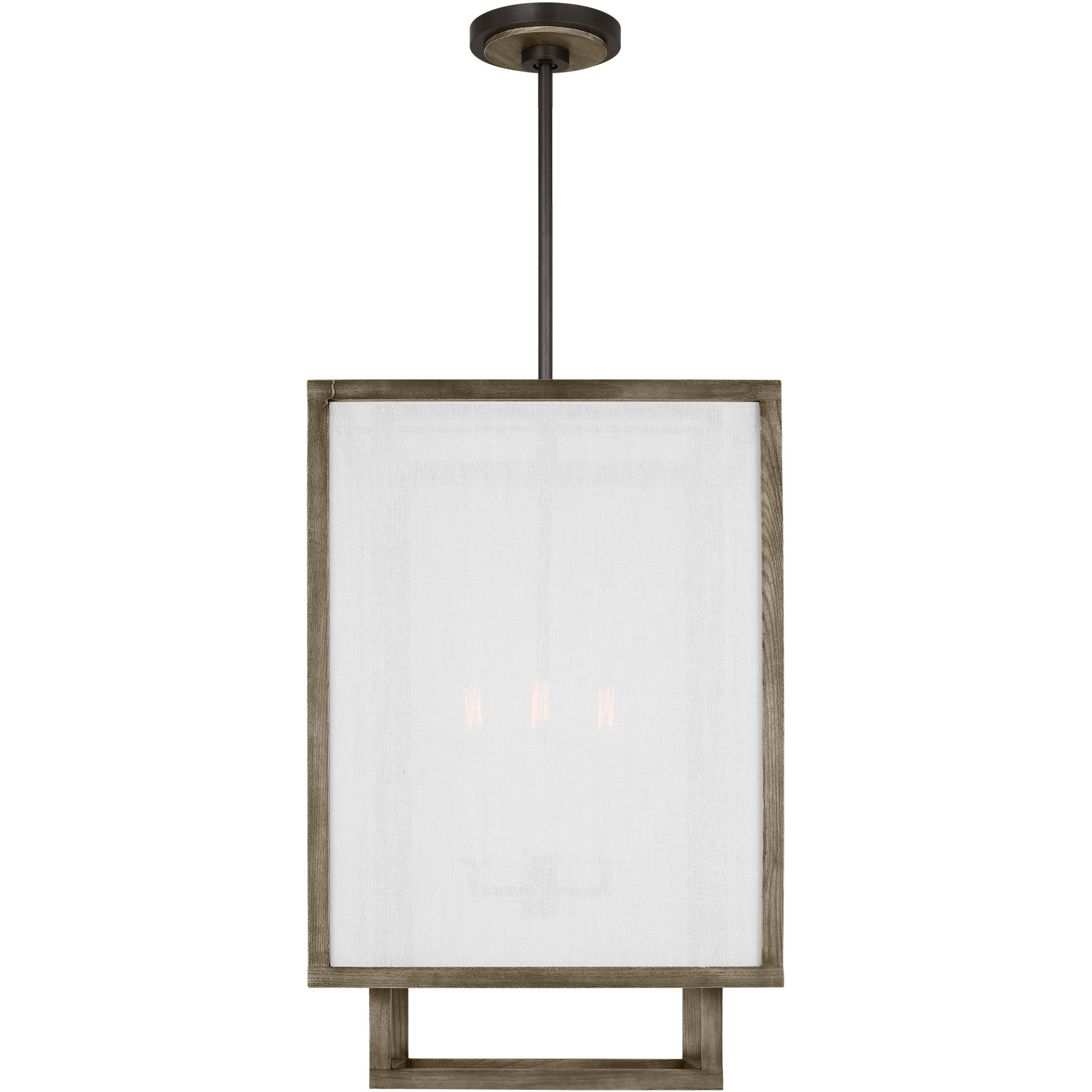 Thom Filicia Brockway 4 Light 16.25 inch Weathered Oak Wood Lantern Pendant Ceiling Light
