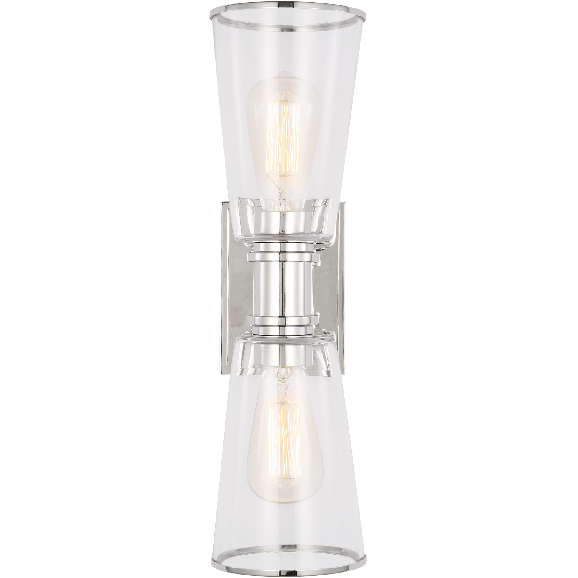 C&M by Chapman & Myers Alessa 2 Light 5 inch Polished Nickel Bath Vanity Wall Sconce Wall Light