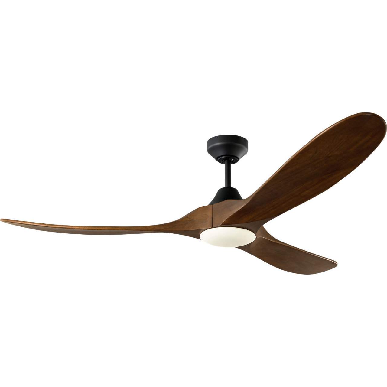 Maverick 60 inch Midnight Black with Dark Walnut Blades Indoor/Outdoor Smart Ceiling Fan in Included