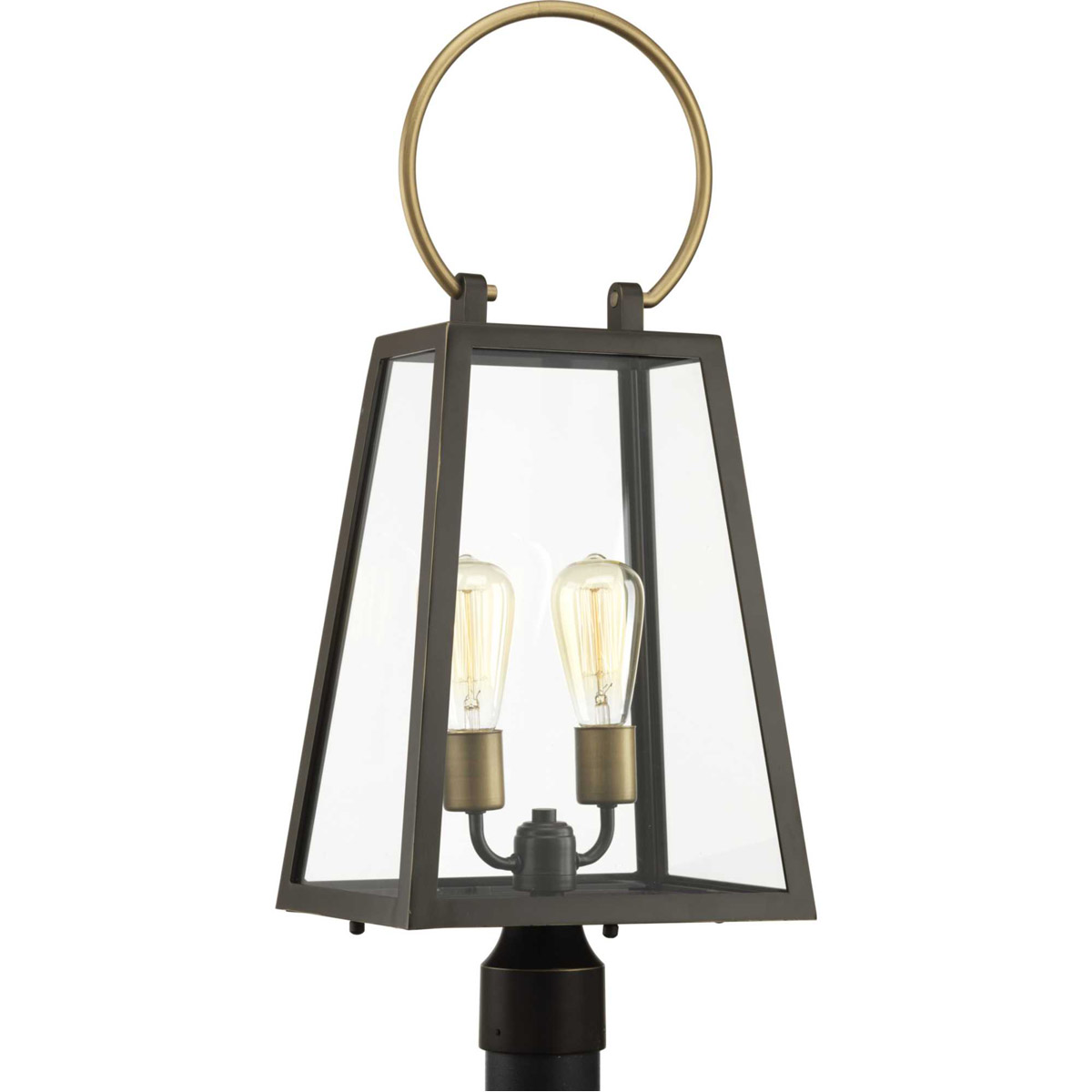 Laurel 2 Light 27 inch Antique Bronze Outdoor Post Lantern