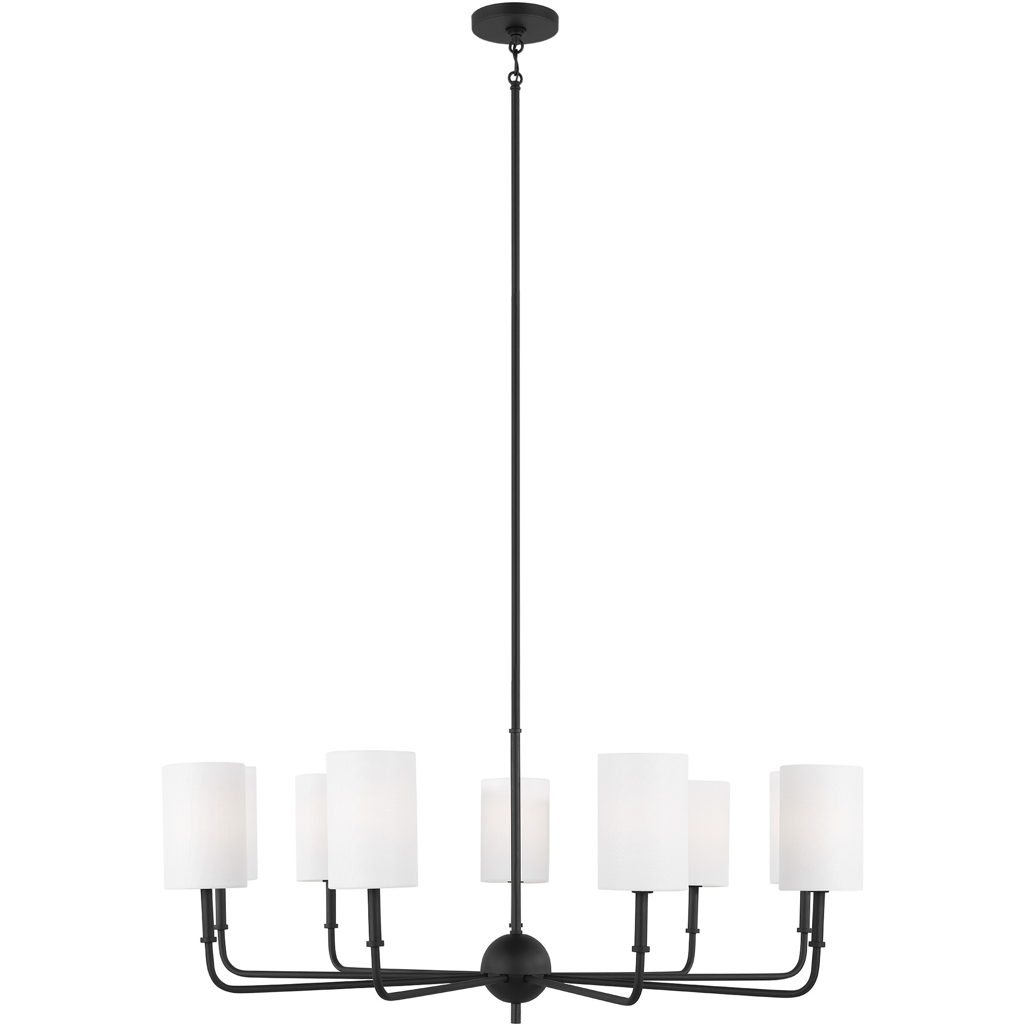Foxdale 9 Light 36 inch Midnight Black Chandelier Ceiling Light