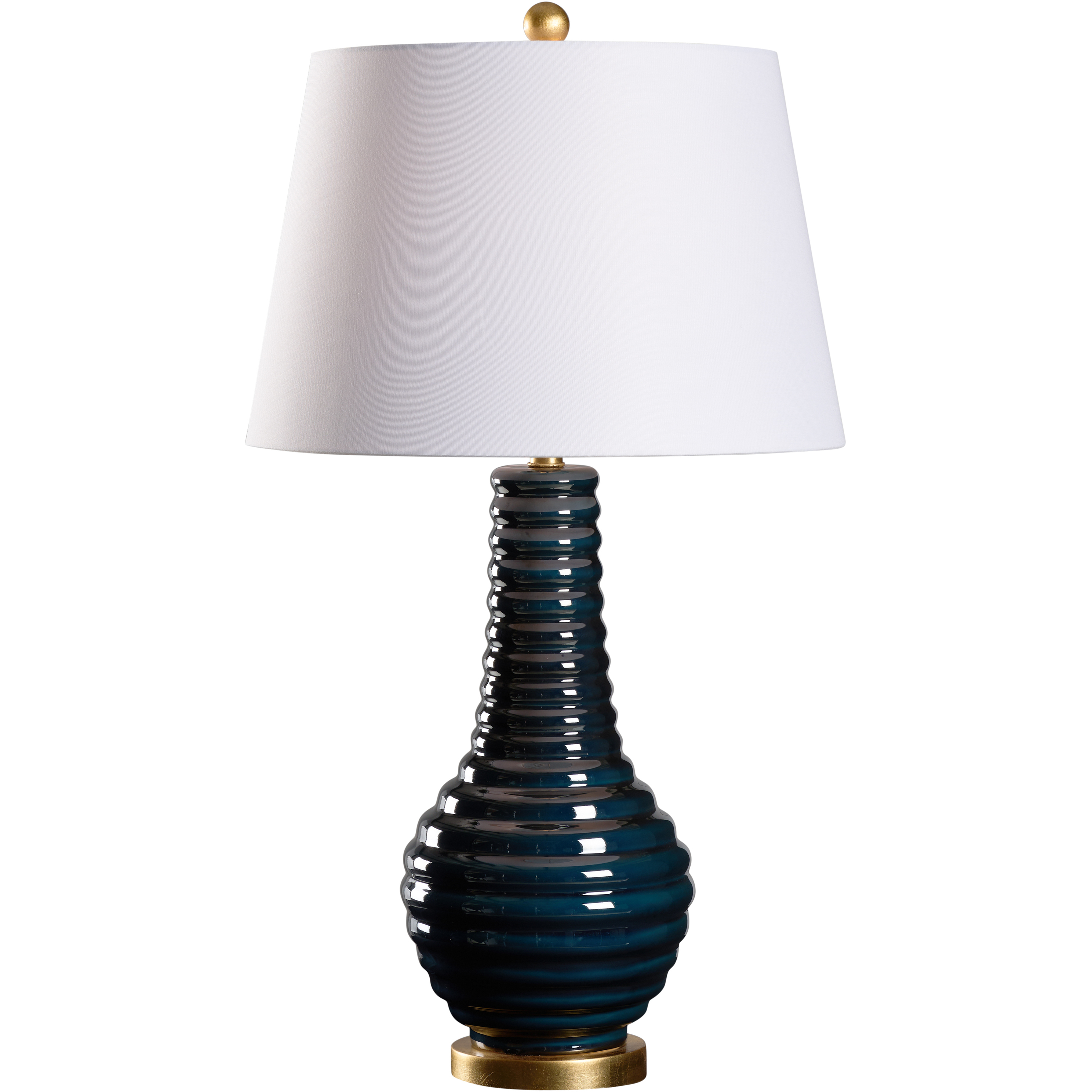 Amelia 24 inch 100.00 watt Blue and Gold Table Lamp Portable Light