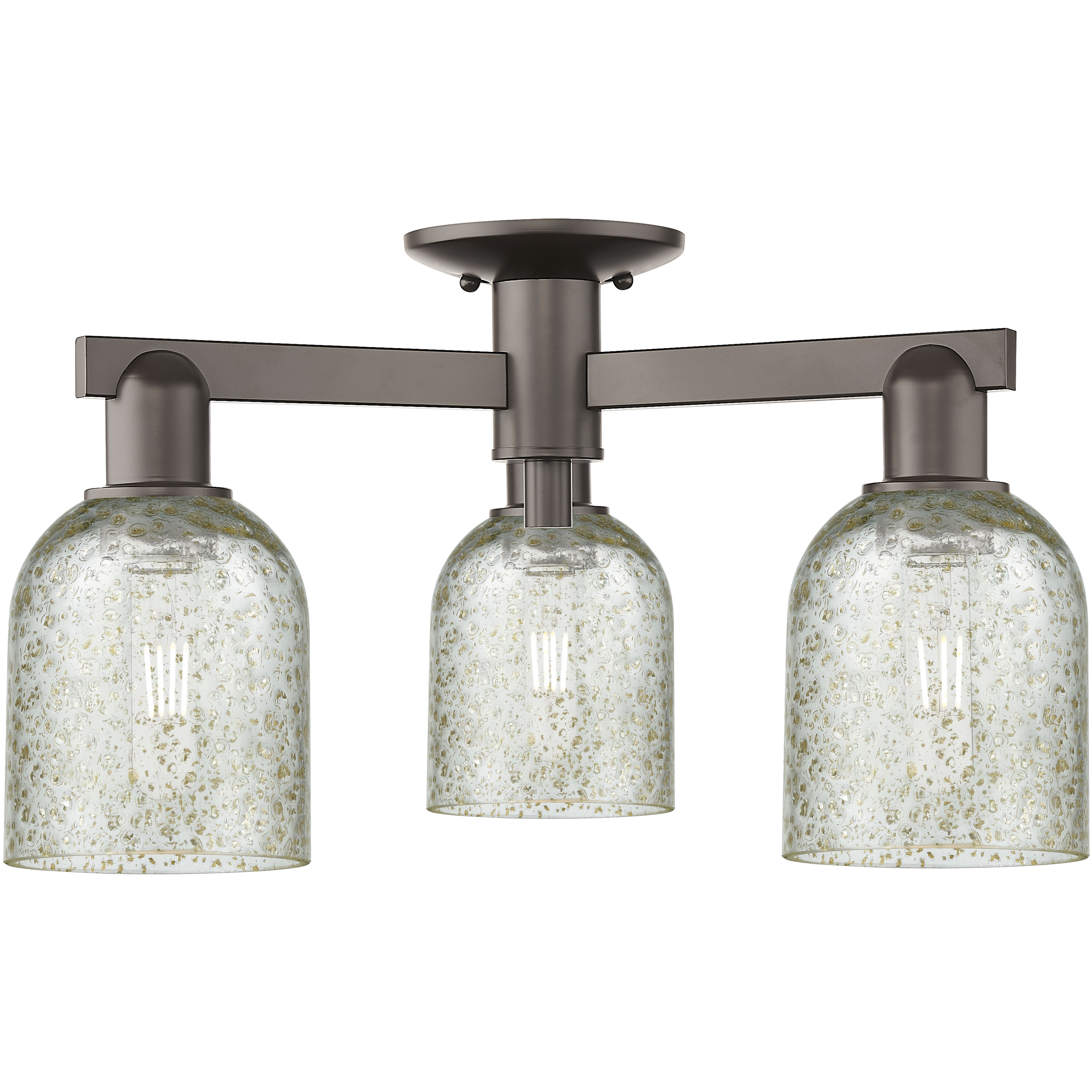 Arcadia Caledonia 3 Light 22.5 inch Oil Rubbed Bronze Semi-Flush Mount Ceiling Light