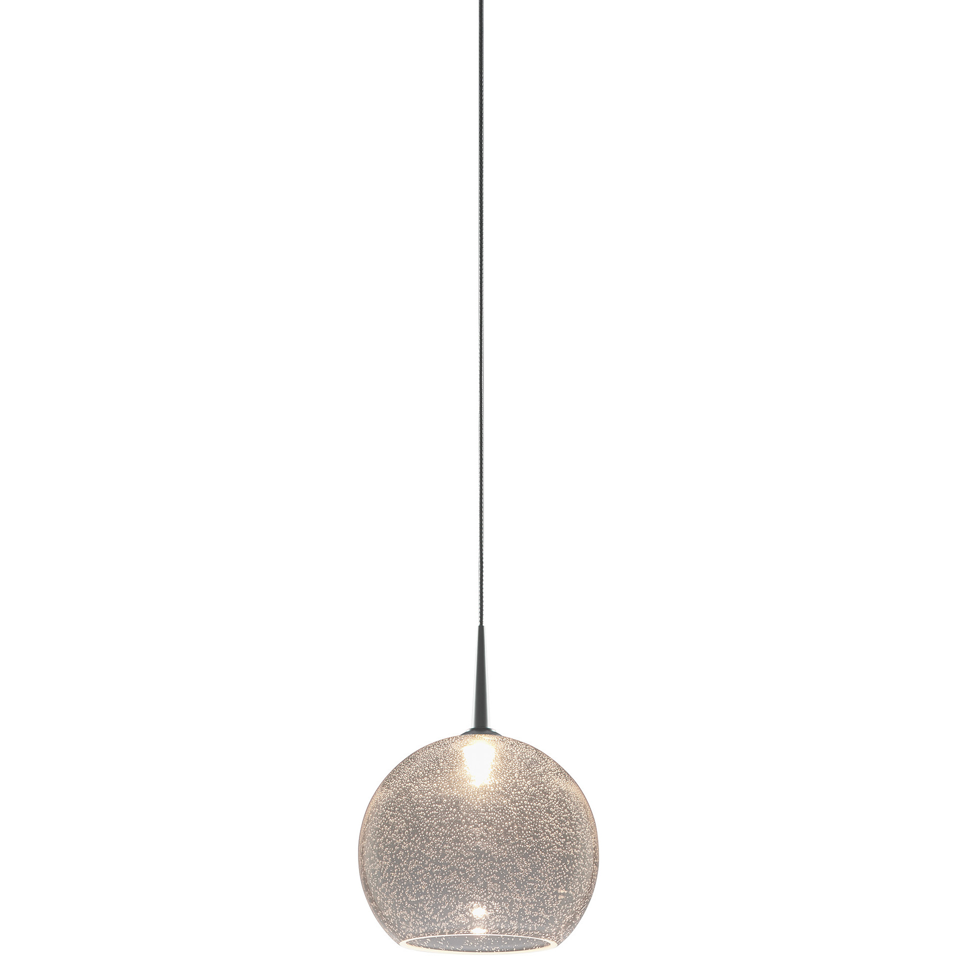 Bobo LED 6 inch Chrome Pendant Ceiling Light in Clear Glass