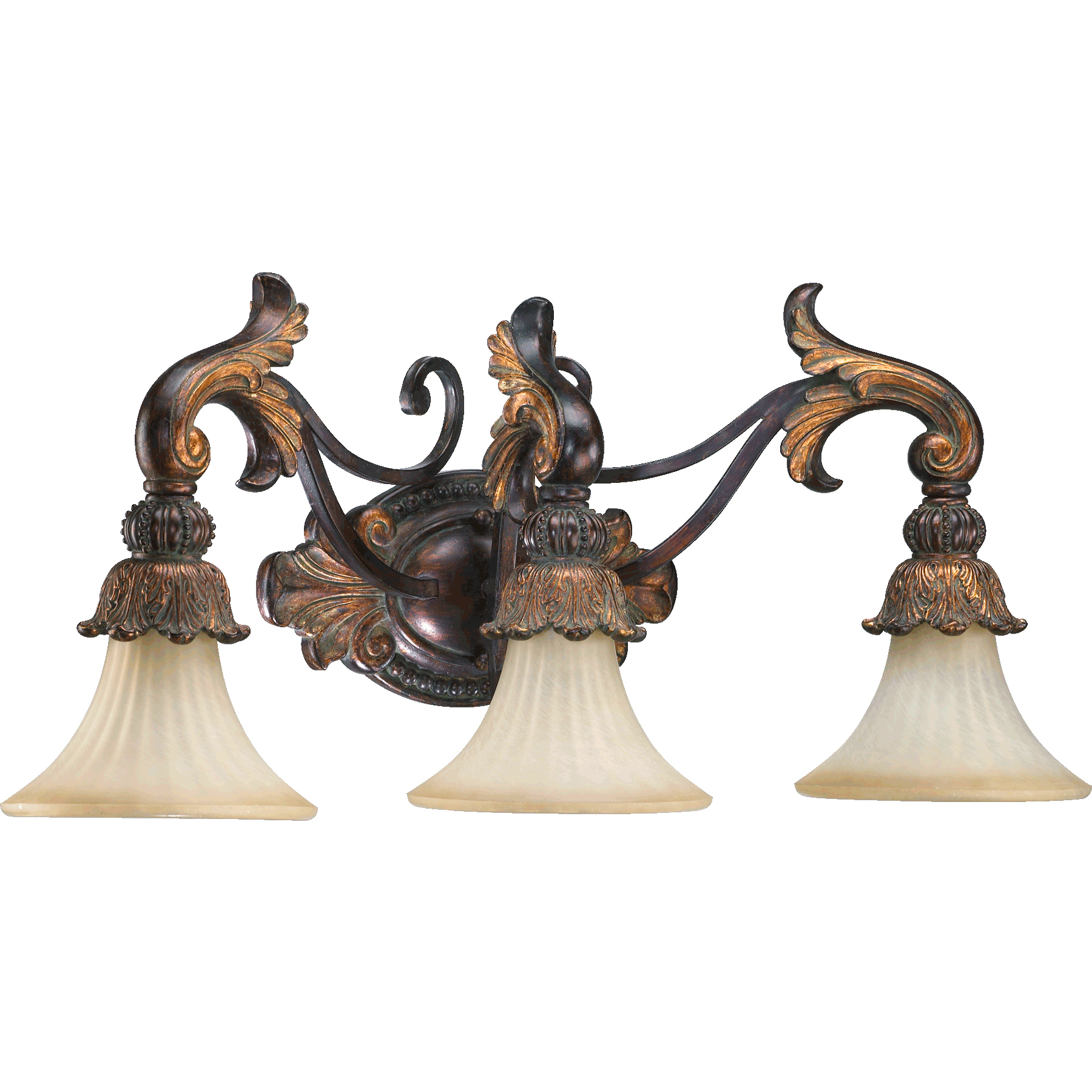Madeleine 3 Light 27.5 inch Corsican Gold Vanity Light Wall Light