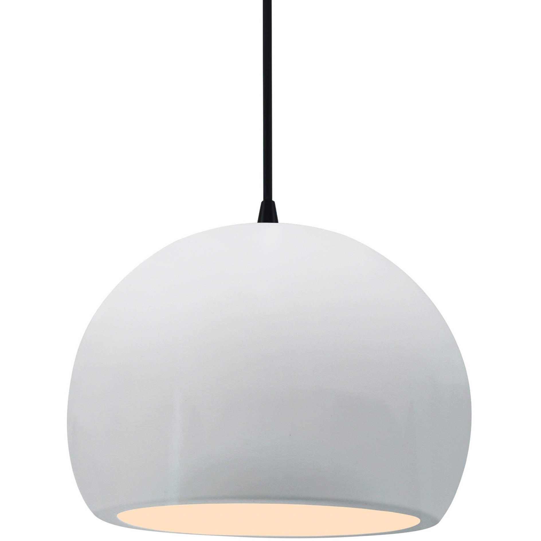 Radiance LED 10 inch Gloss White and Matte Black Pendant Ceiling Light