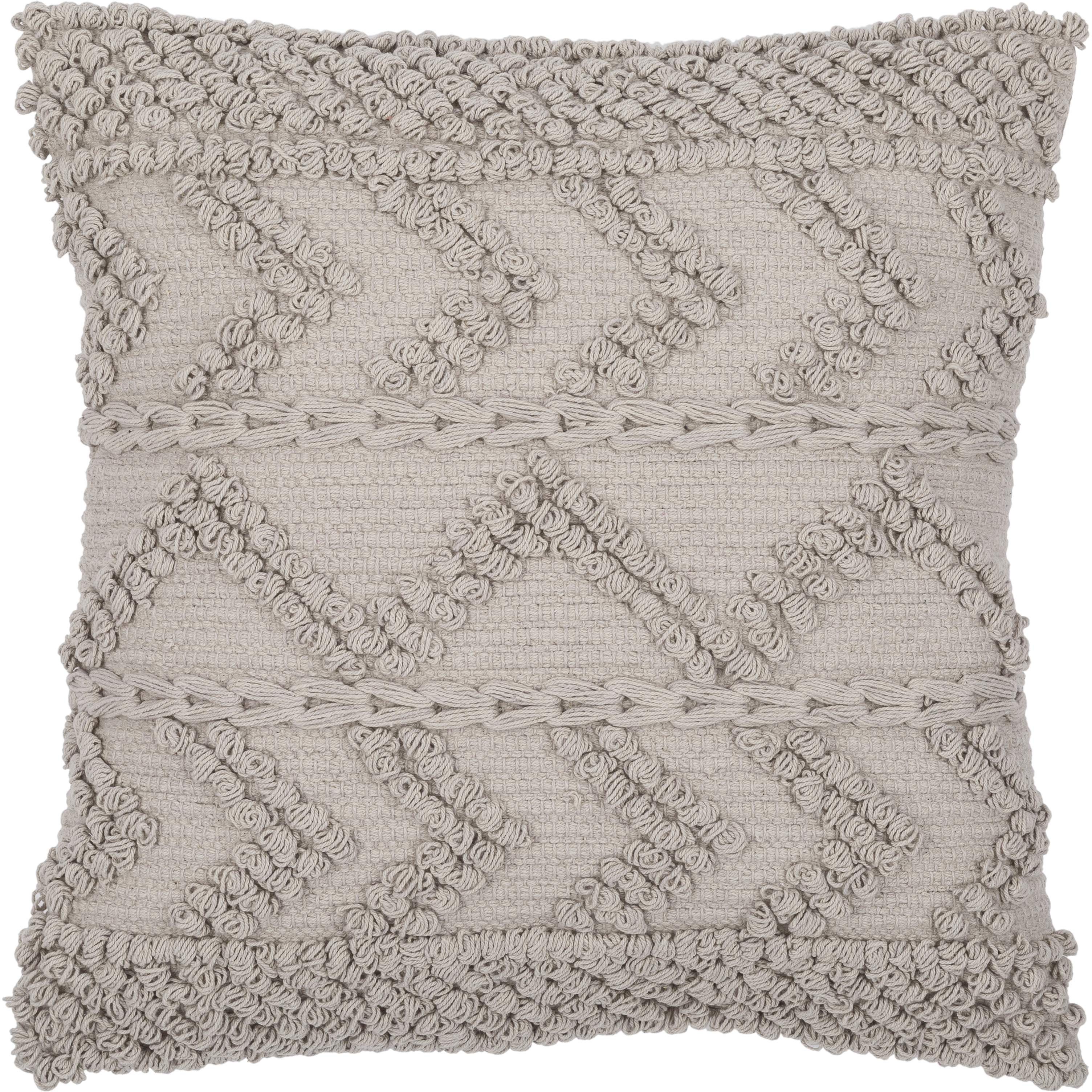 Merdo 18 inch Light Gray Pillow Kit in 18 x 18, Square