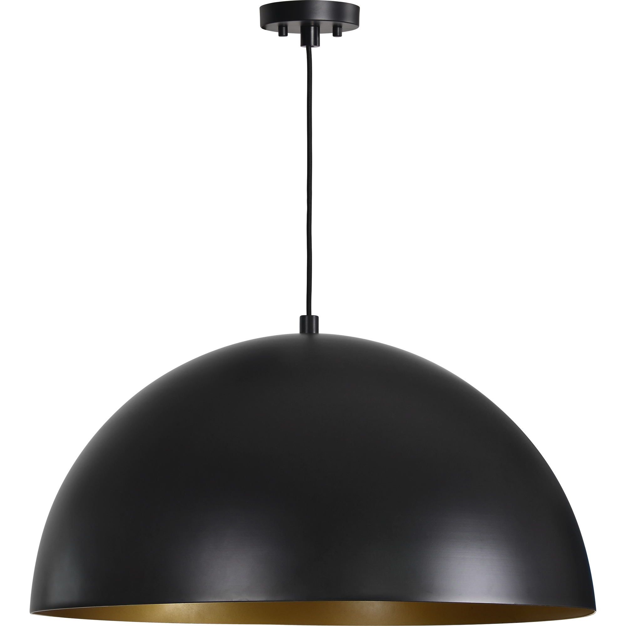 Sina 1 Light 27.5 inch Matte Black and Matte Gold Pendant Ceiling Light