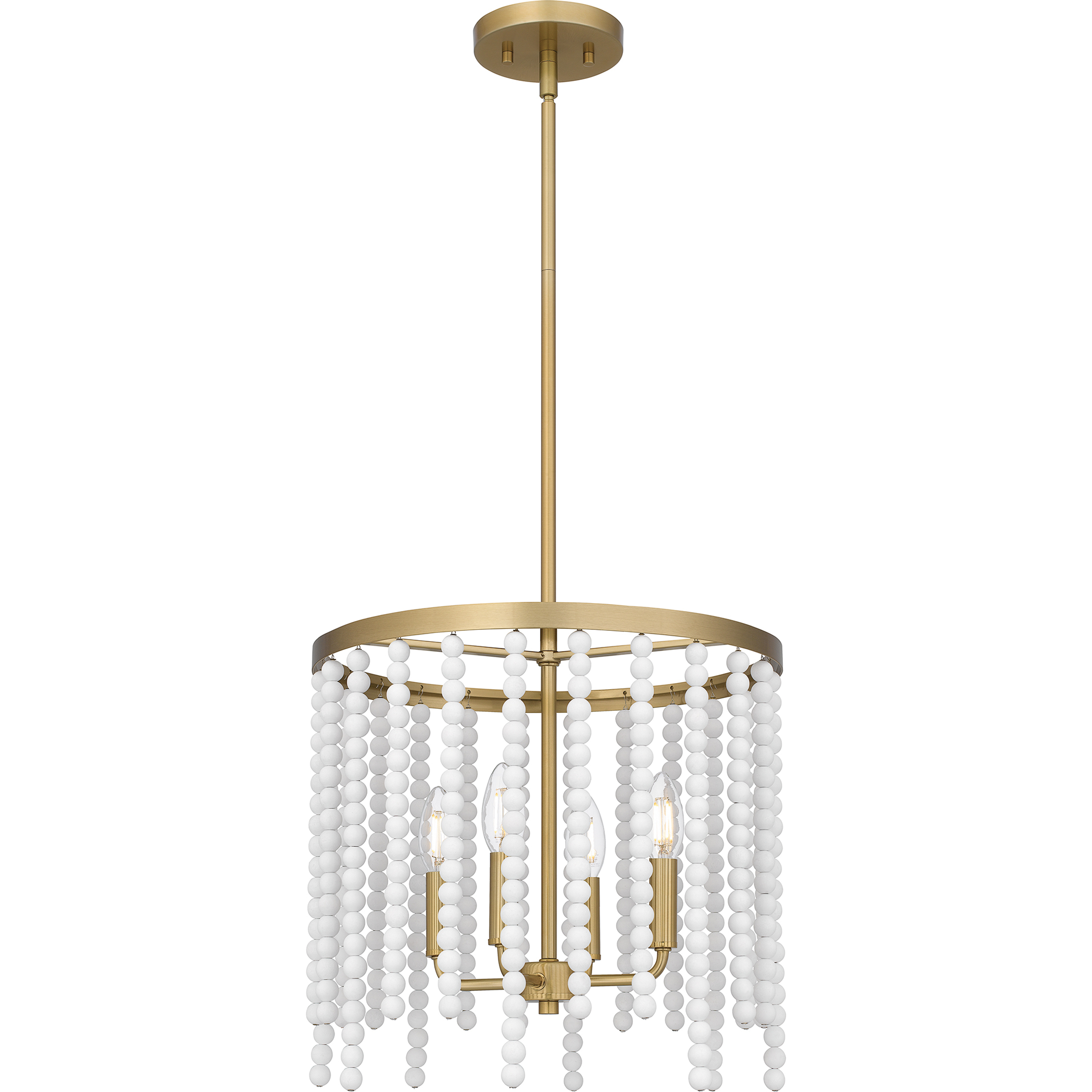 Apelle 4 Light 15.25 inch Aged Brass Pendant Ceiling Light, Large