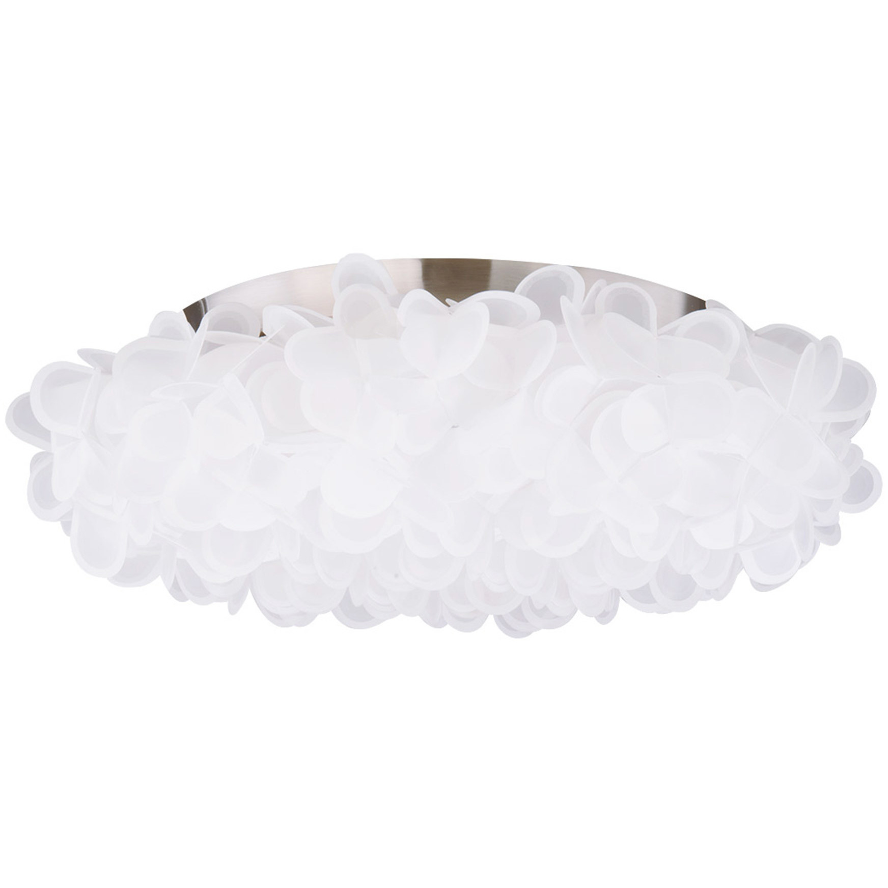 Fluffy LED 22.06 inch Brushed Nickel Flush Mount Ceiling Light in 22in
