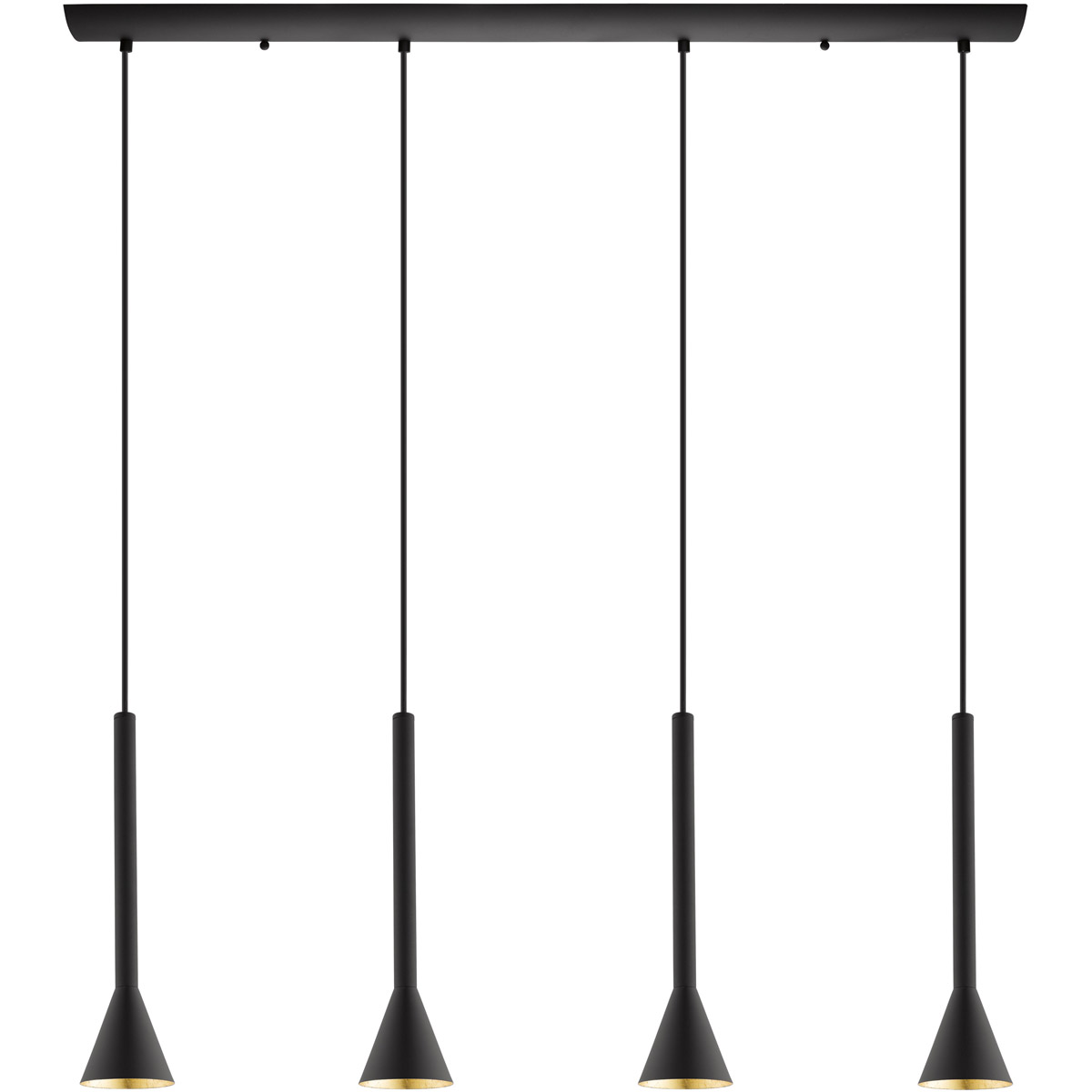 Cortaderas LED 39.75 inch Matte Black Linear Pendant Ceiling Light