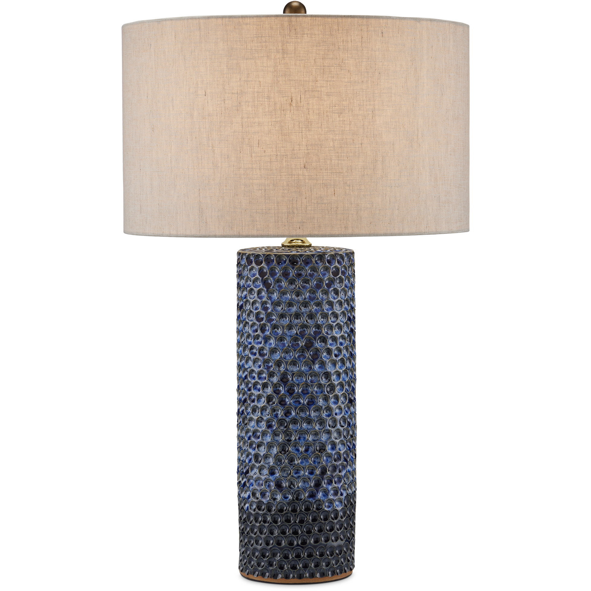 Polka Dot 28.25 inch 150 watt Reactive Blue Table Lamp Portable Light