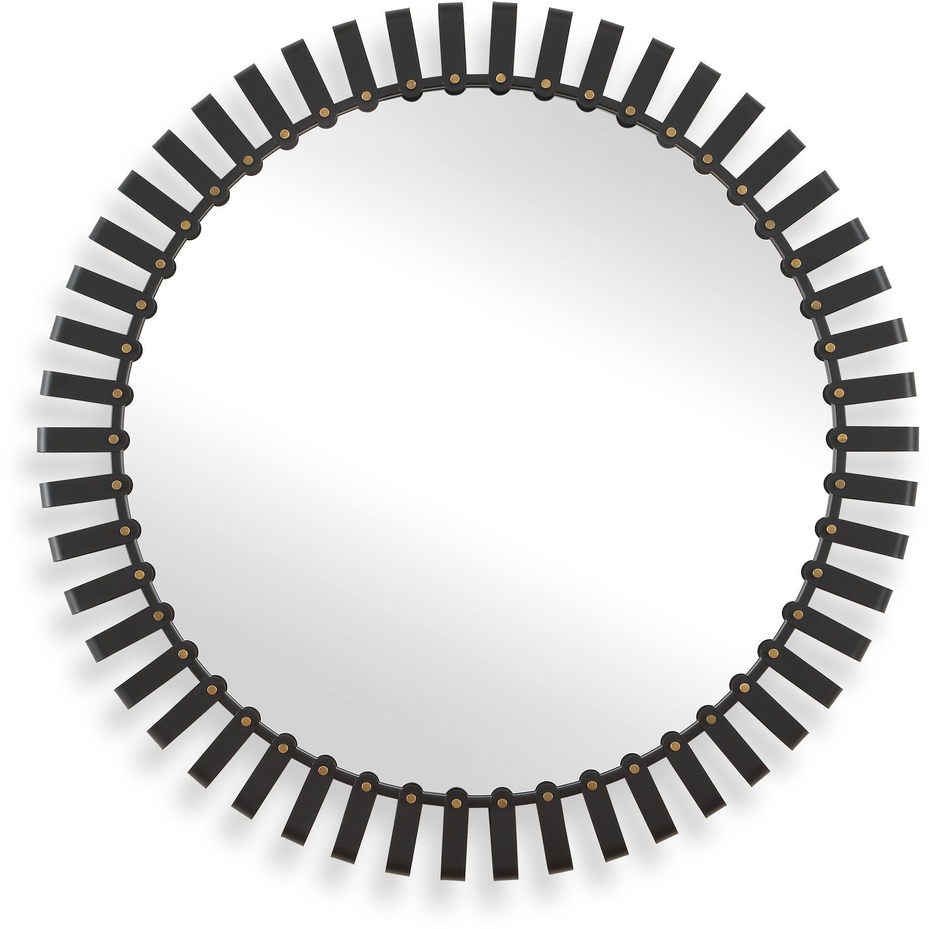 Jael 42.88 X 42.88 inch Satin Black and Polished Gold Mirror