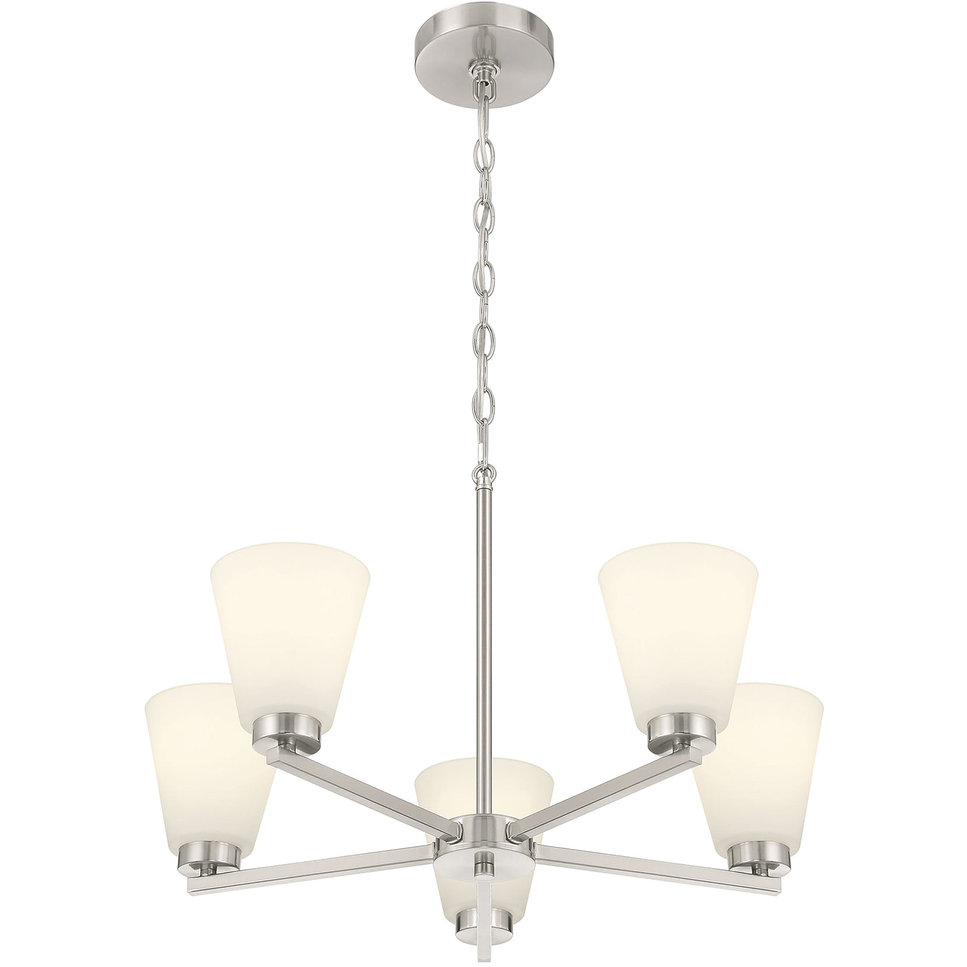 Strayhan 5 Light 24 inch Brushed Nickel Chandelier Ceiling Light