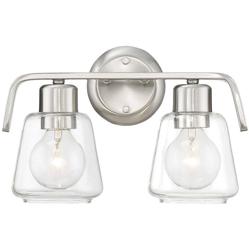 Riley 2 Light 13.75 inch Satin Platinum Bath Bar Wall Light