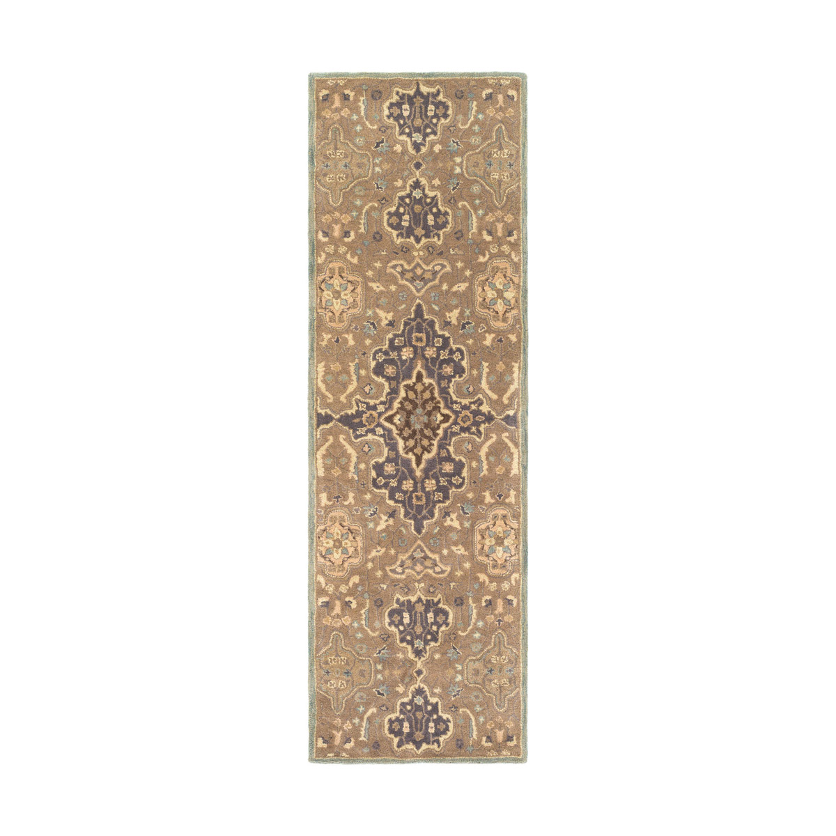 Ridley 96 X 30 inch Taupe/Camel/Khaki/Medium Gray Rugs, Wool