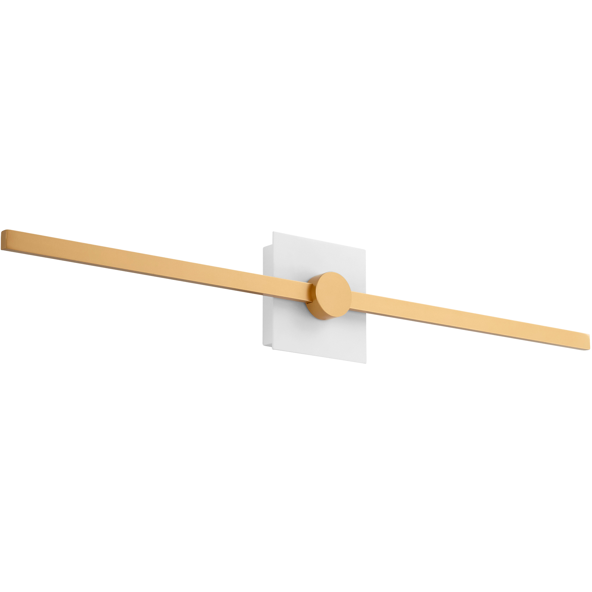 Zora 1 Light 32 inch White/Industrial Brass Vanity Light Wall Light