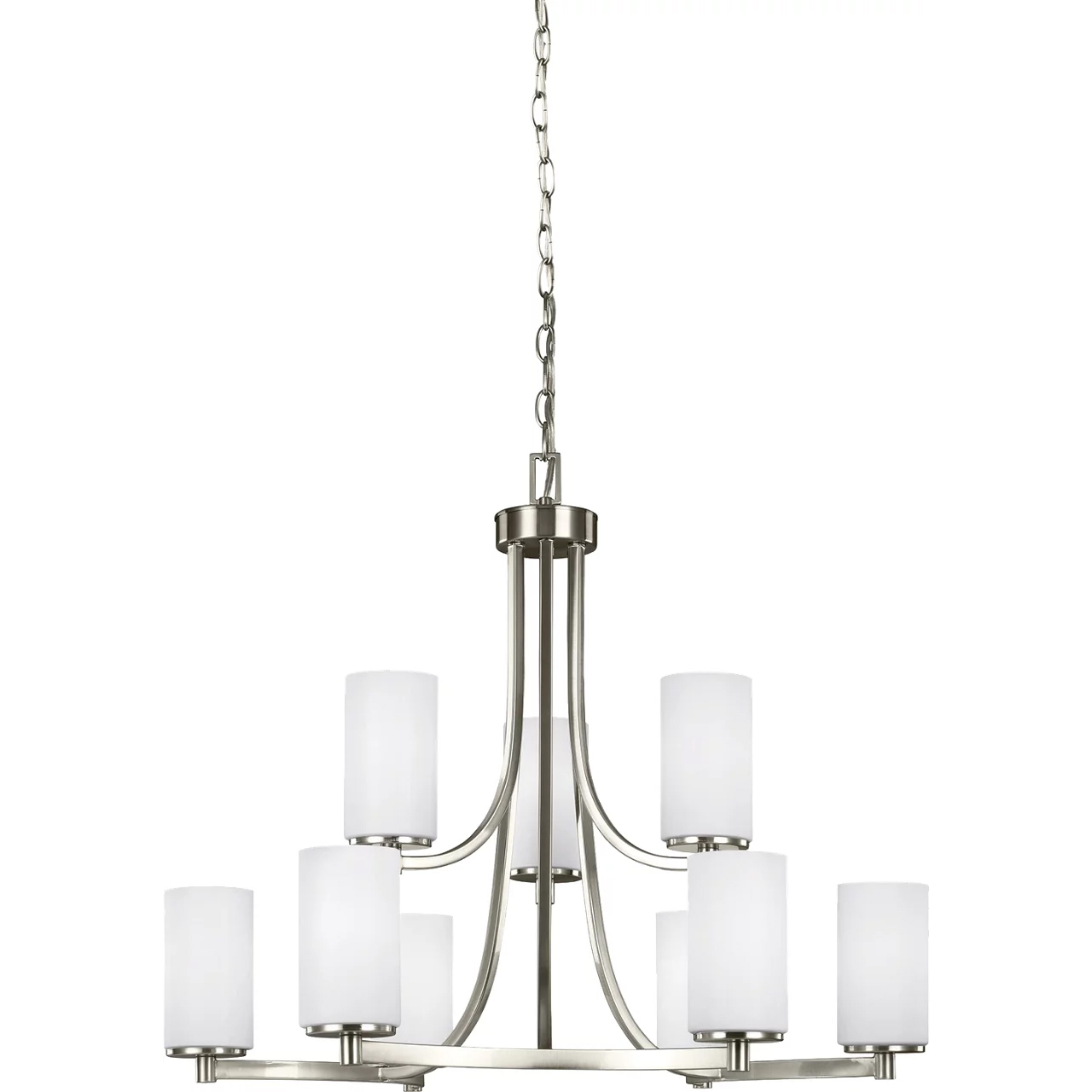 Hettinger 9 Light 30 inch Brushed Nickel Chandelier Ceiling Light